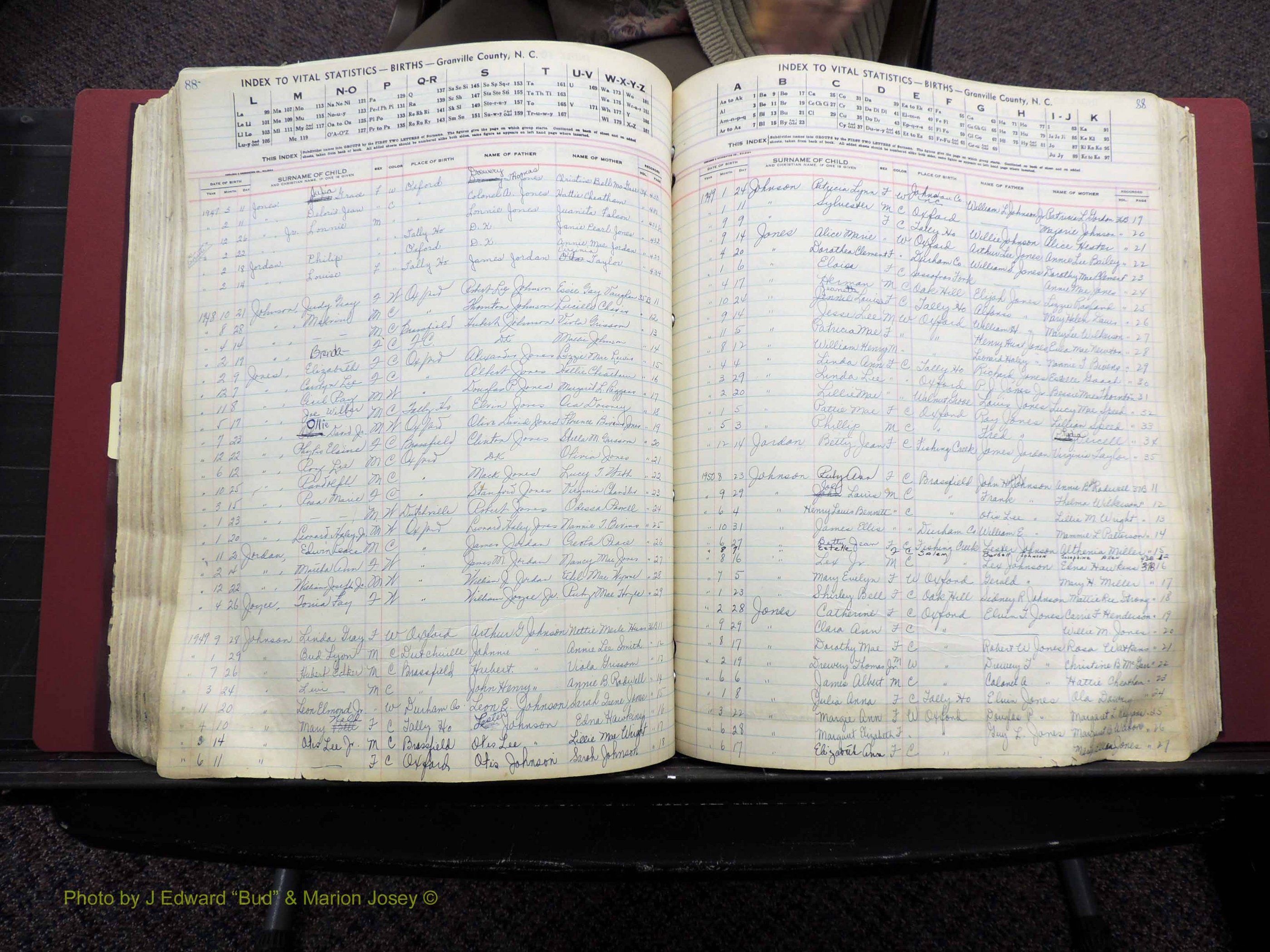 Granville Co, NC, Births, A-Z, 1941-1967 (323).JPG