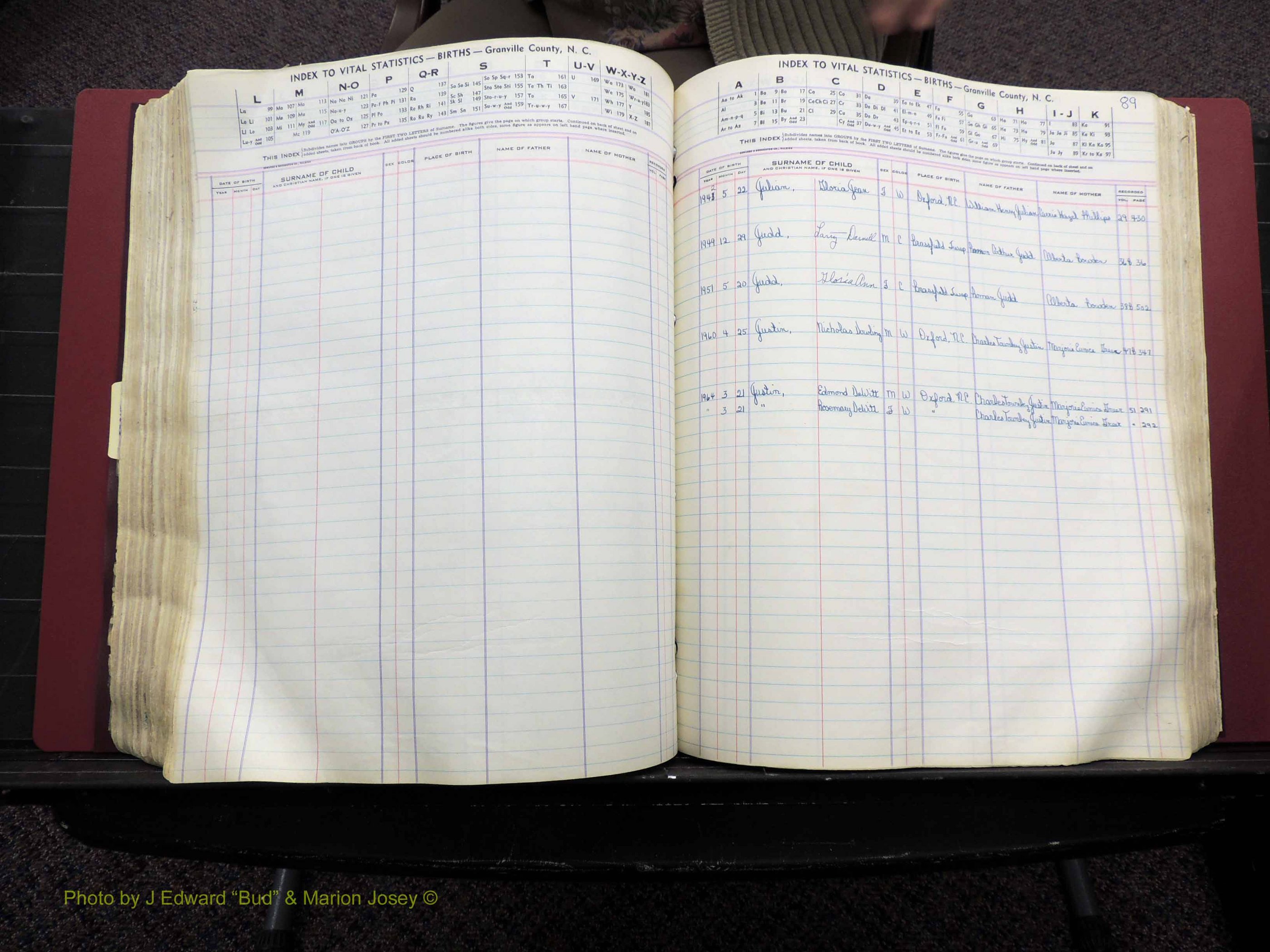 Granville Co, NC, Births, A-Z, 1941-1967 (330).JPG