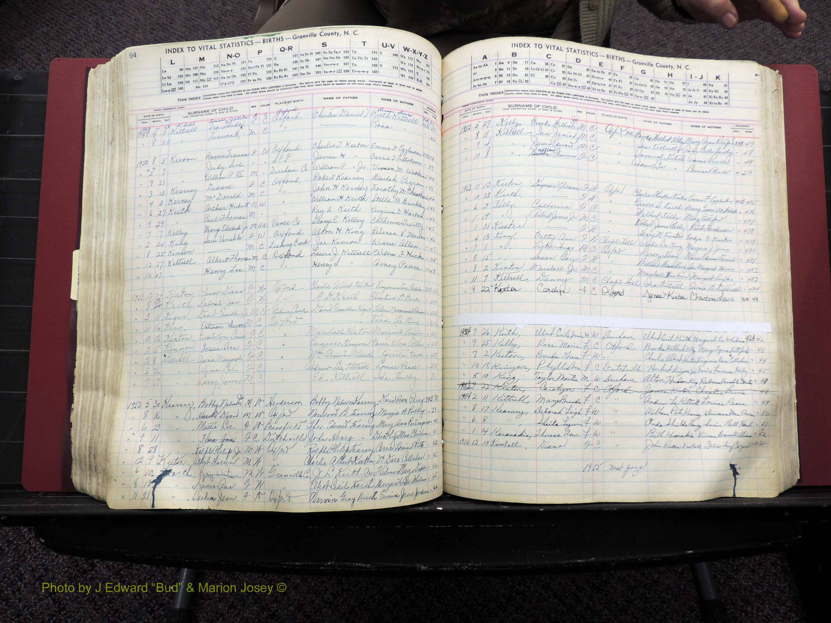 Granville Co, NC, Births, A-Z, 1941-1967 (334).JPG