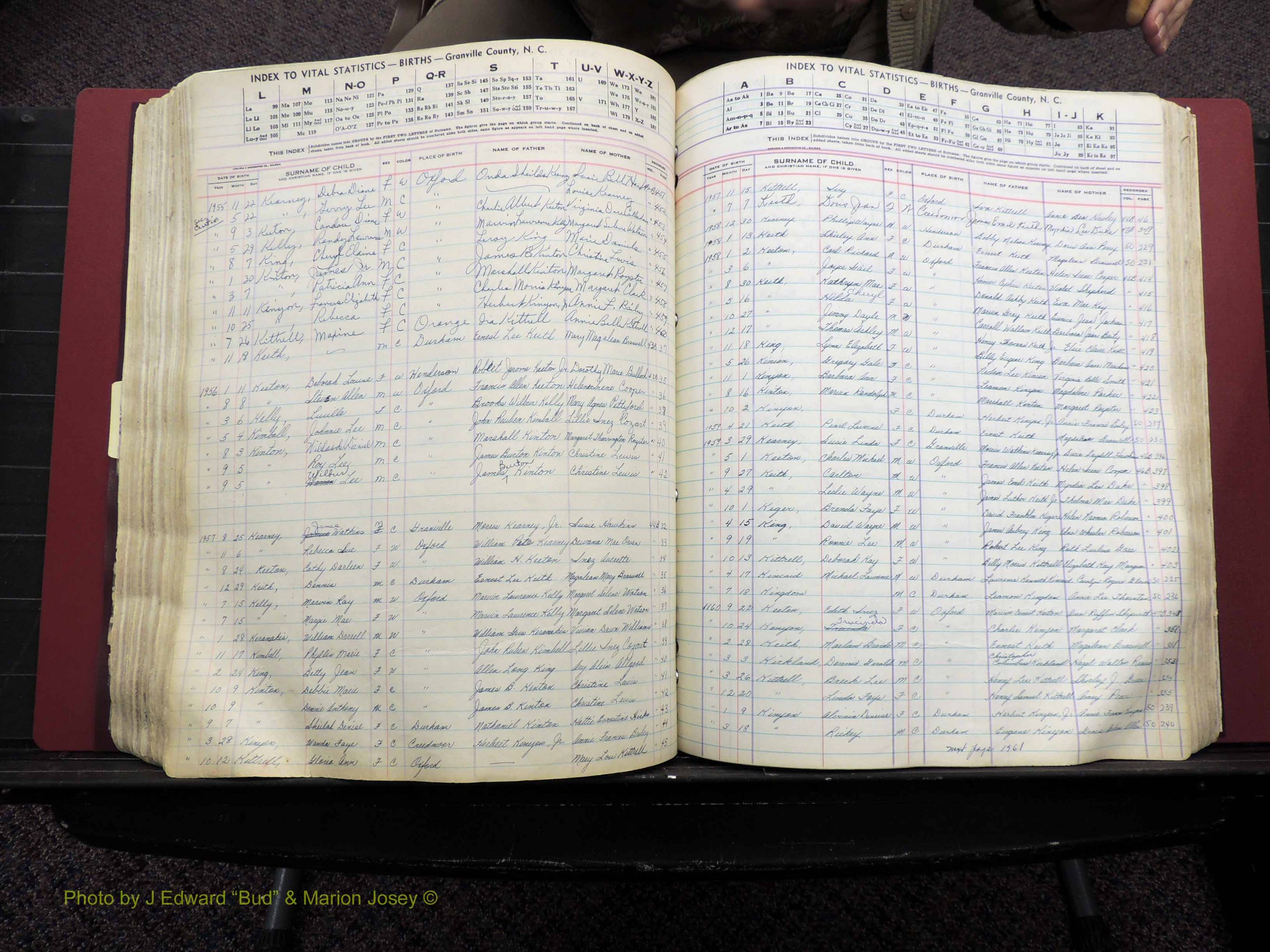 Granville Co, NC, Births, A-Z, 1941-1967 (335).JPG