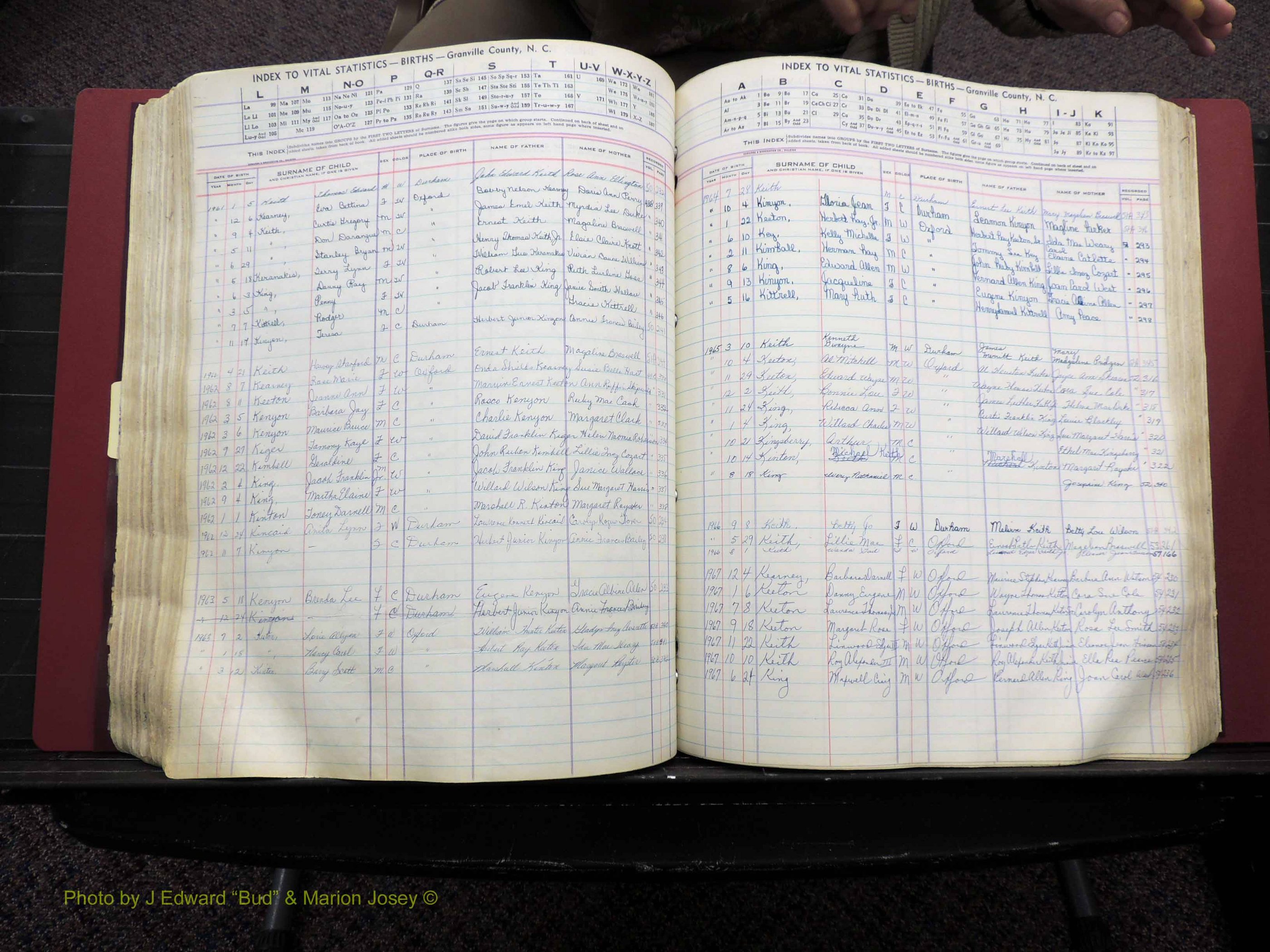 Granville Co, NC, Births, A-Z, 1941-1967 (336).JPG