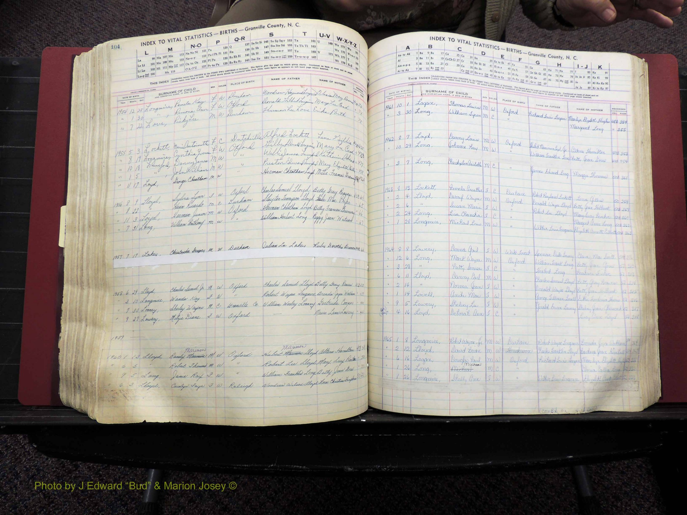 Granville Co, NC, Births, A-Z, 1941-1967 (350).JPG