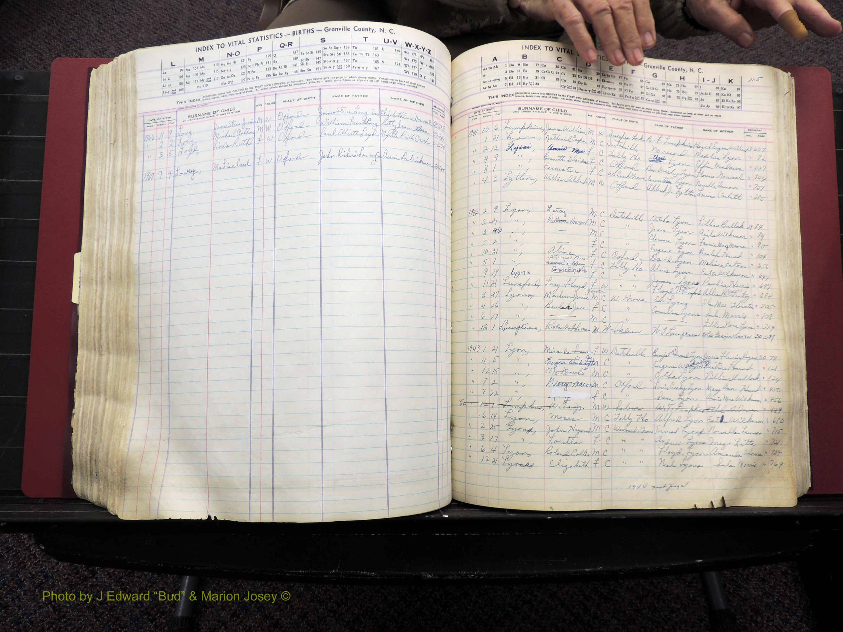 Granville Co, NC, Births, A-Z, 1941-1967 (351).JPG