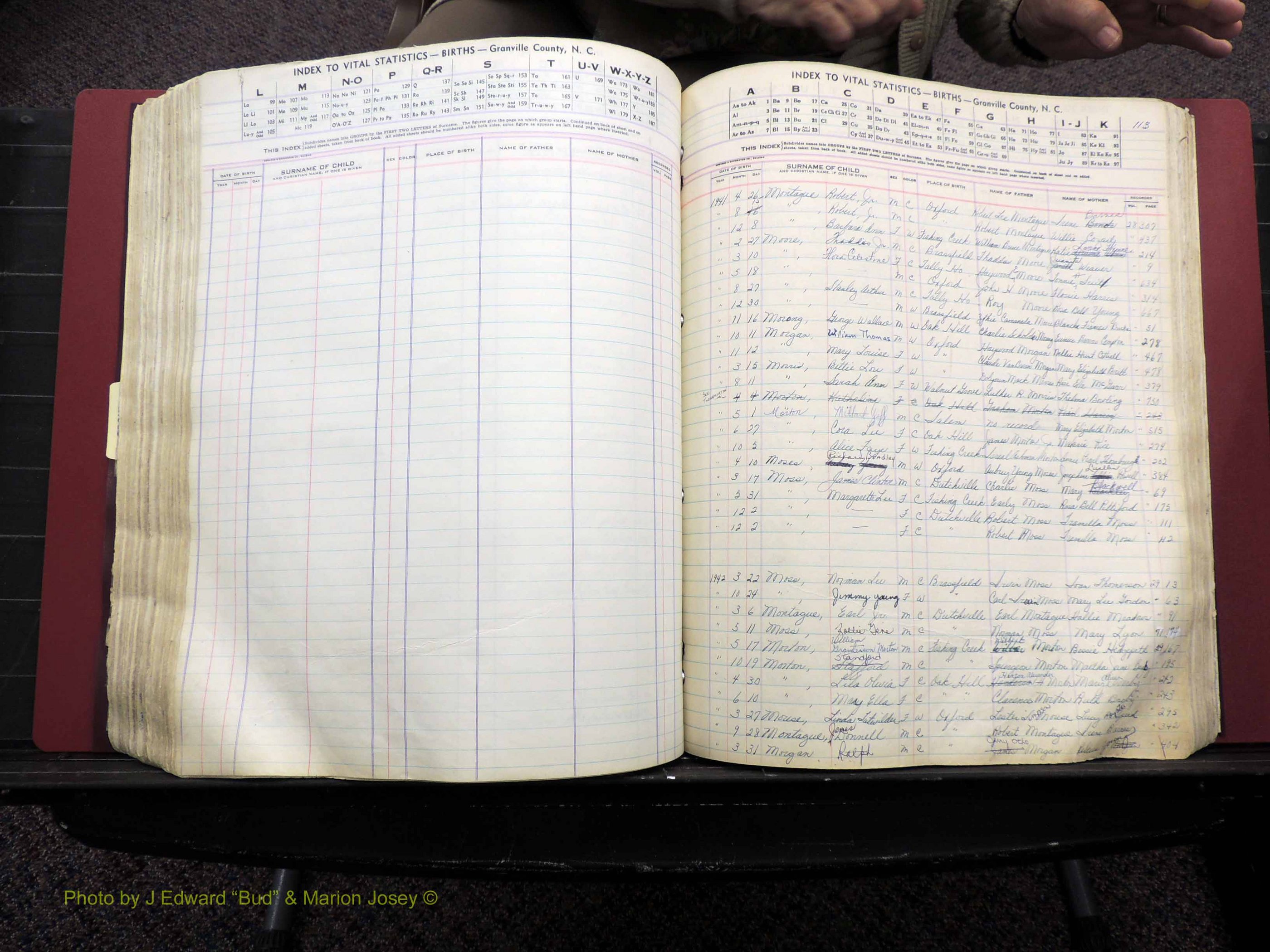 Granville Co, NC, Births, A-Z, 1941-1967 (367).JPG