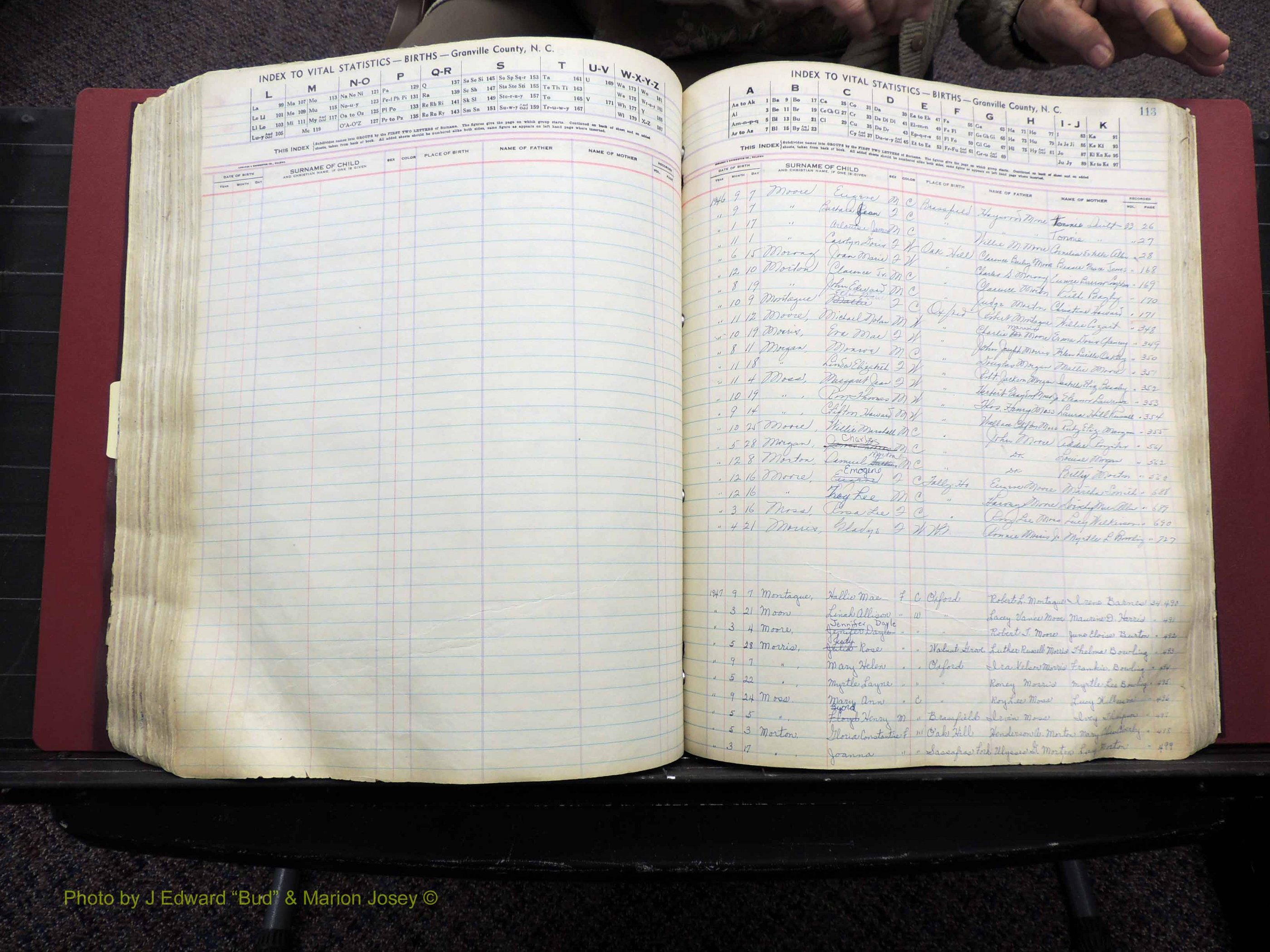 Granville Co, NC, Births, A-Z, 1941-1967 (369).JPG