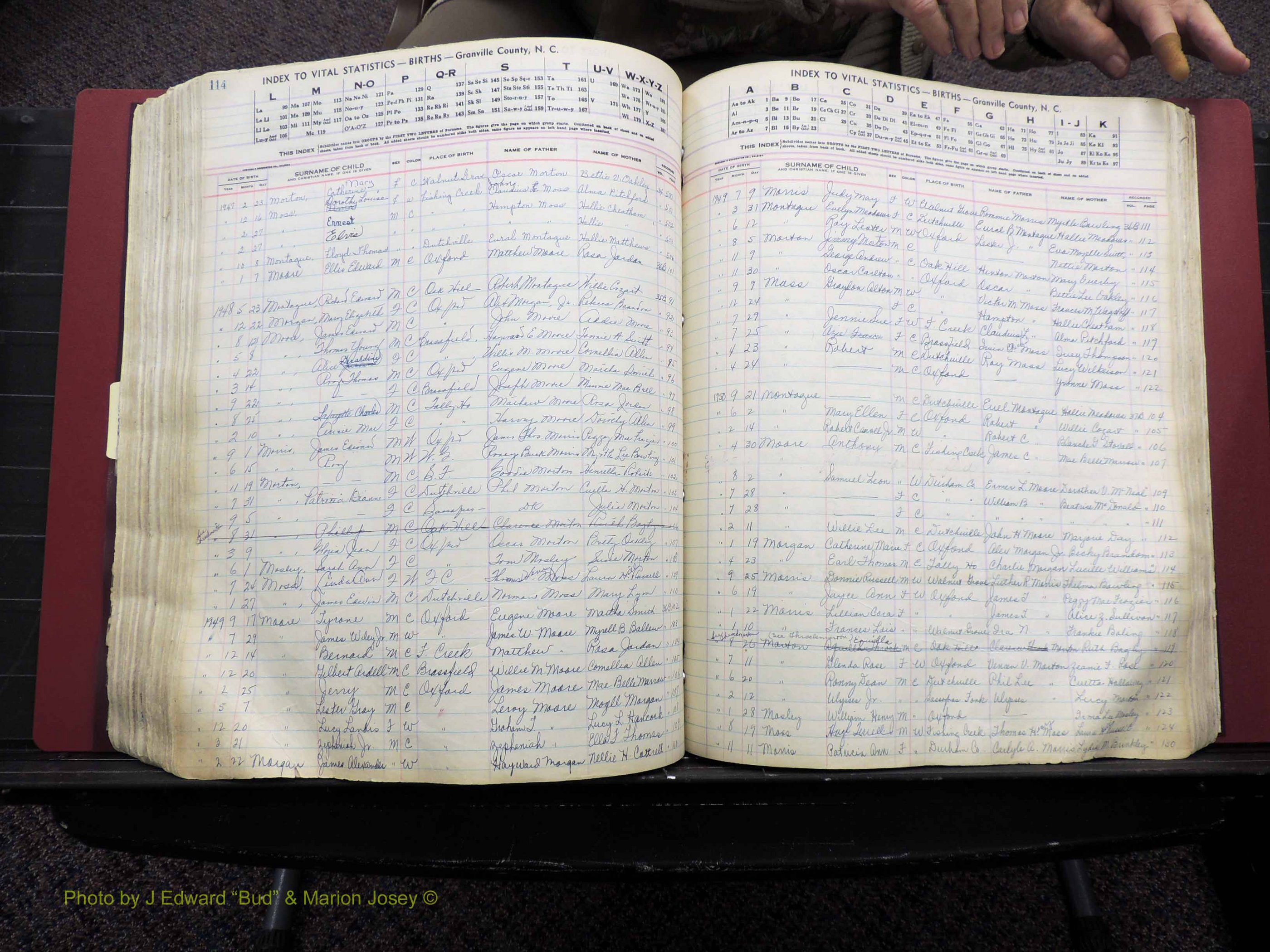 Granville Co, NC, Births, A-Z, 1941-1967 (370).JPG