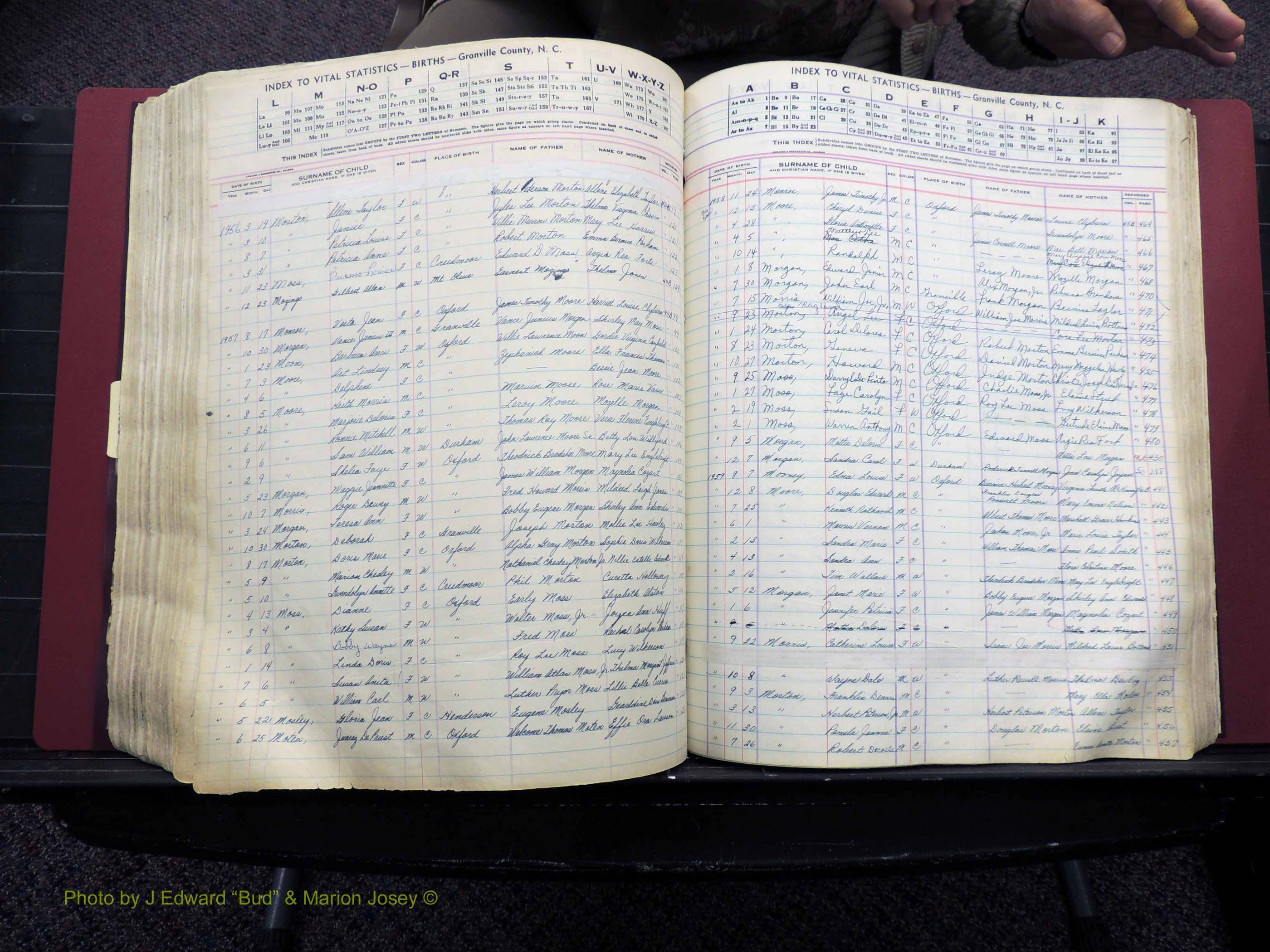 Granville Co, NC, Births, A-Z, 1941-1967 (373).JPG