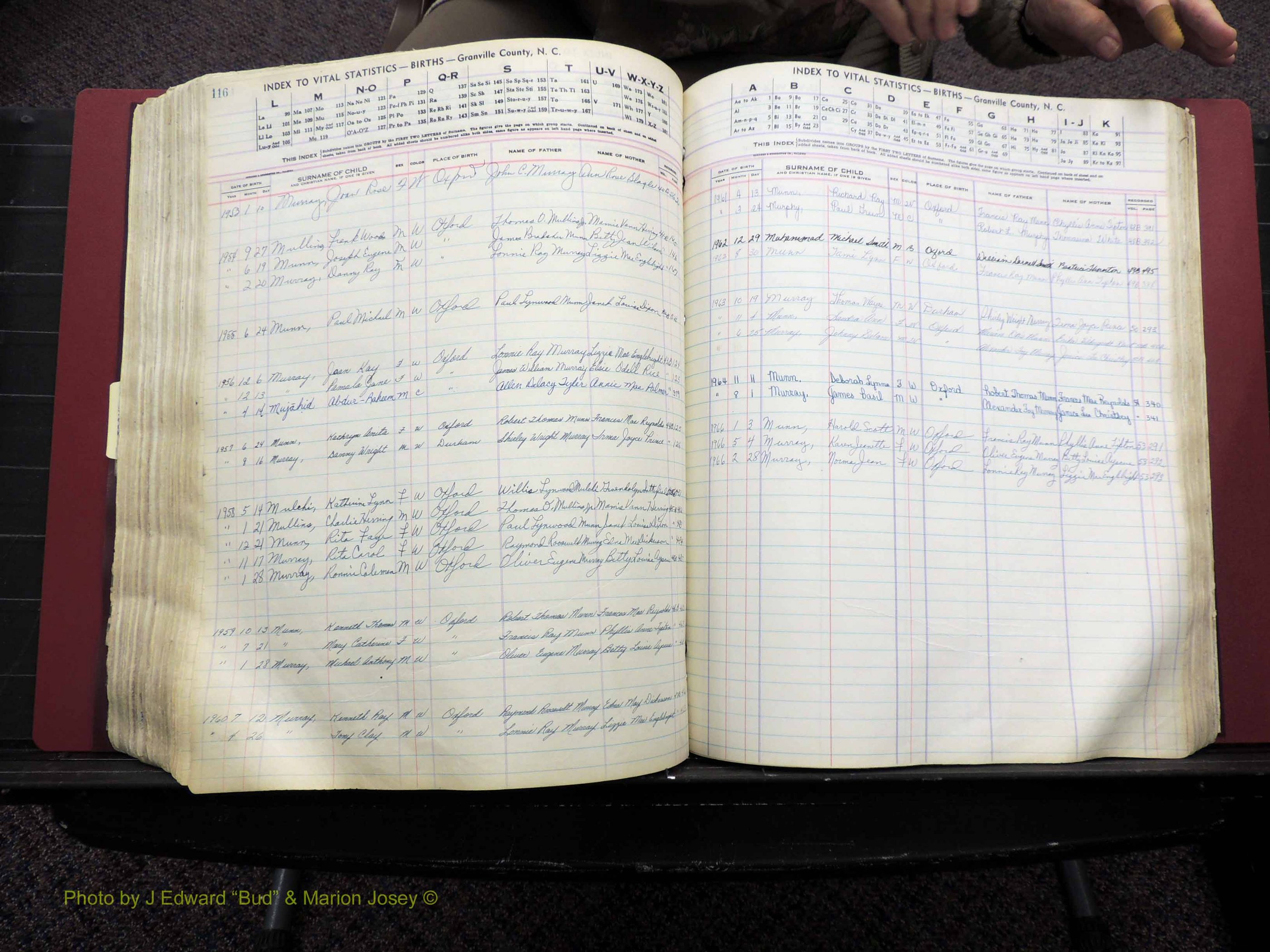 Granville Co, NC, Births, A-Z, 1941-1967 (378).JPG