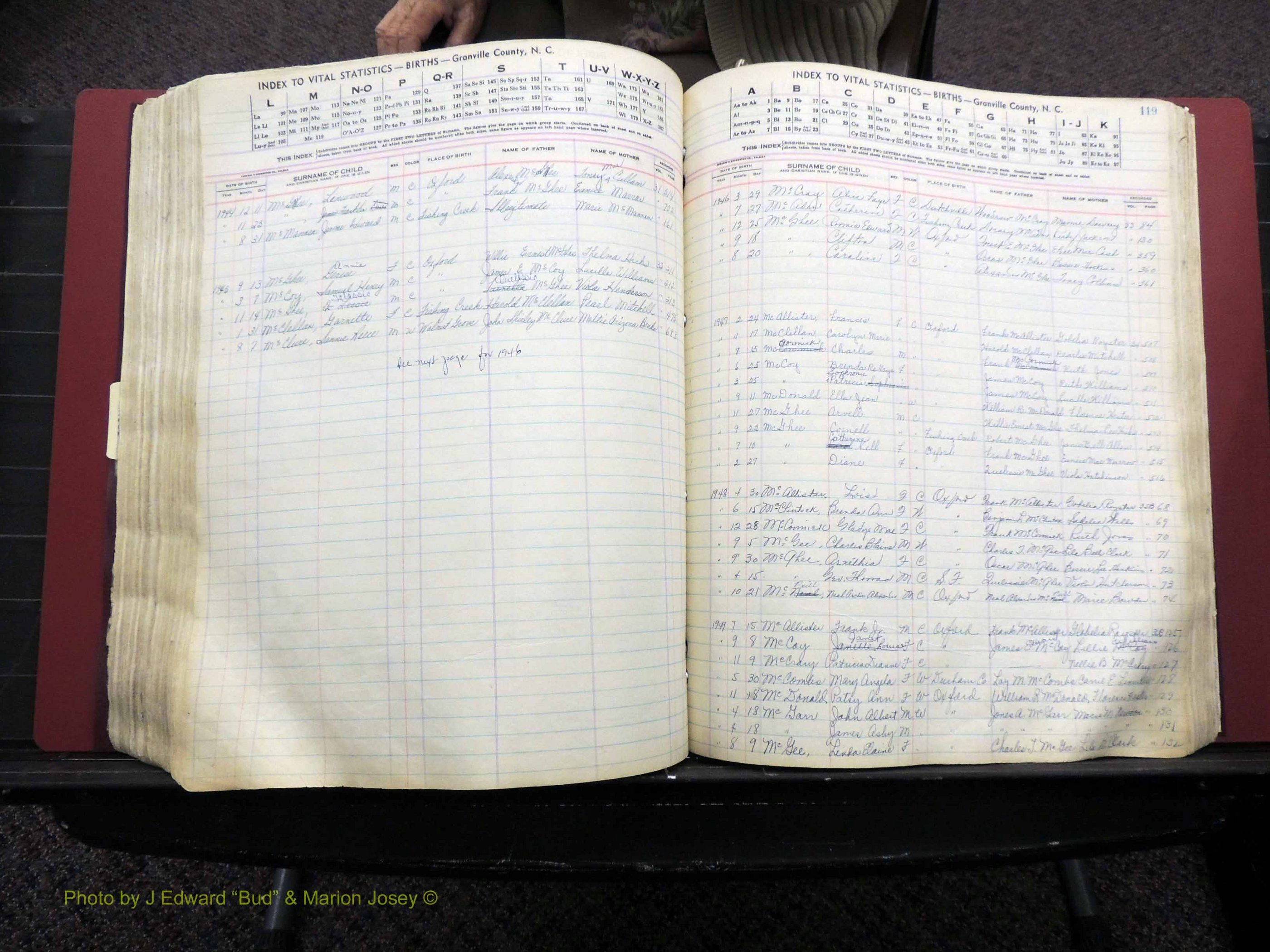 Granville Co, NC, Births, A-Z, 1941-1967 (381).JPG