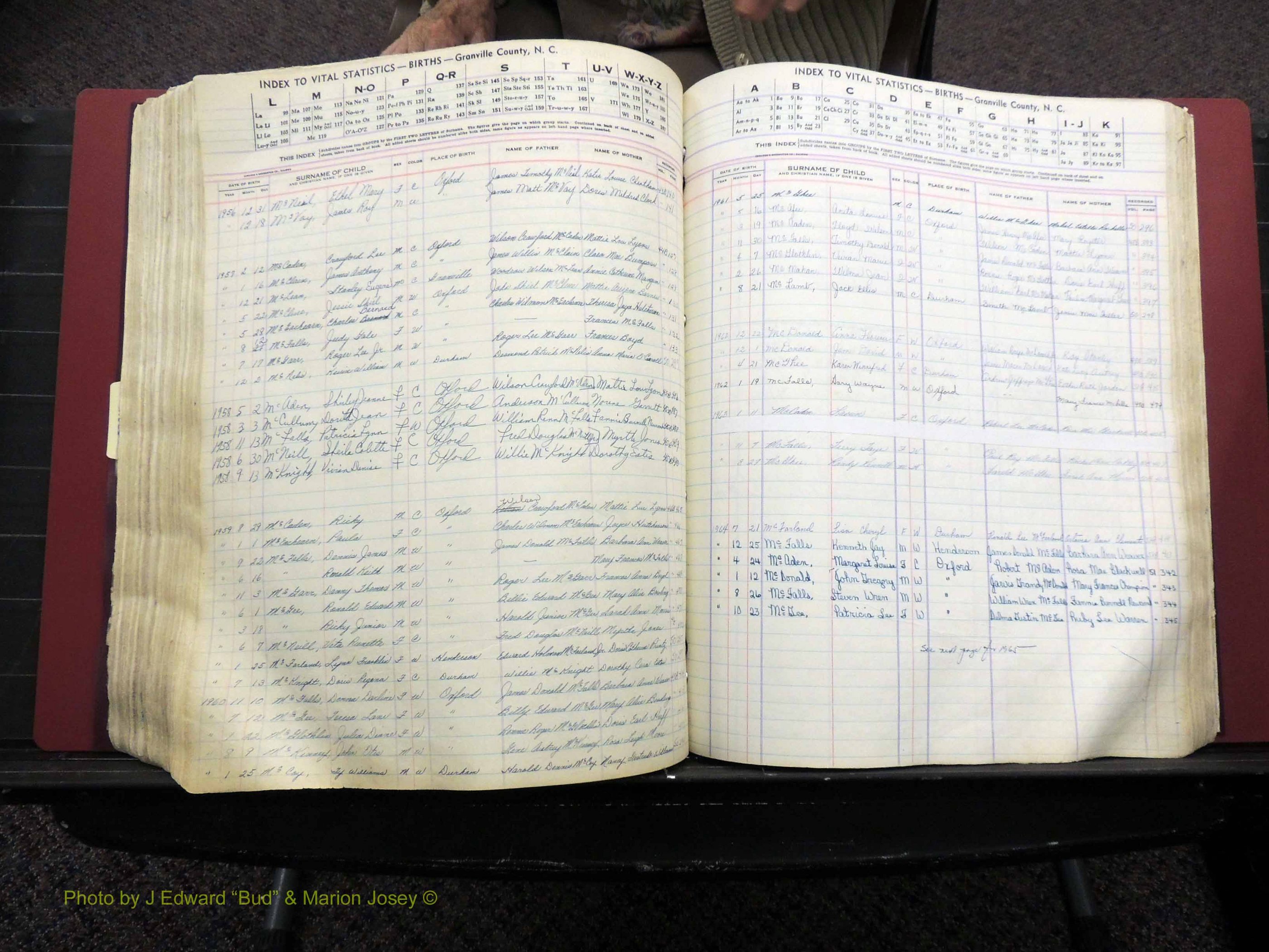 Granville Co, NC, Births, A-Z, 1941-1967 (383).JPG