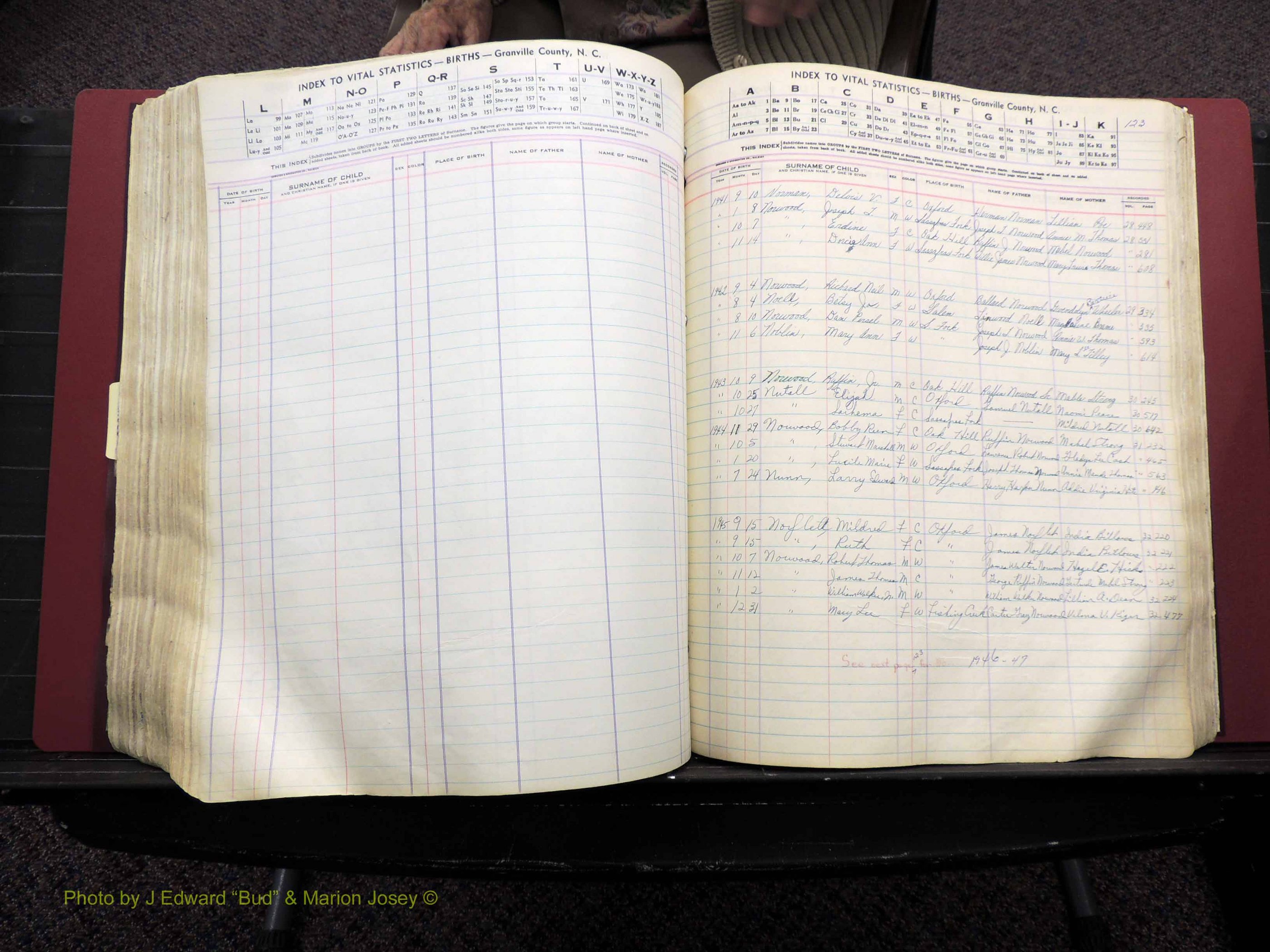 Granville Co, NC, Births, A-Z, 1941-1967 (389).JPG