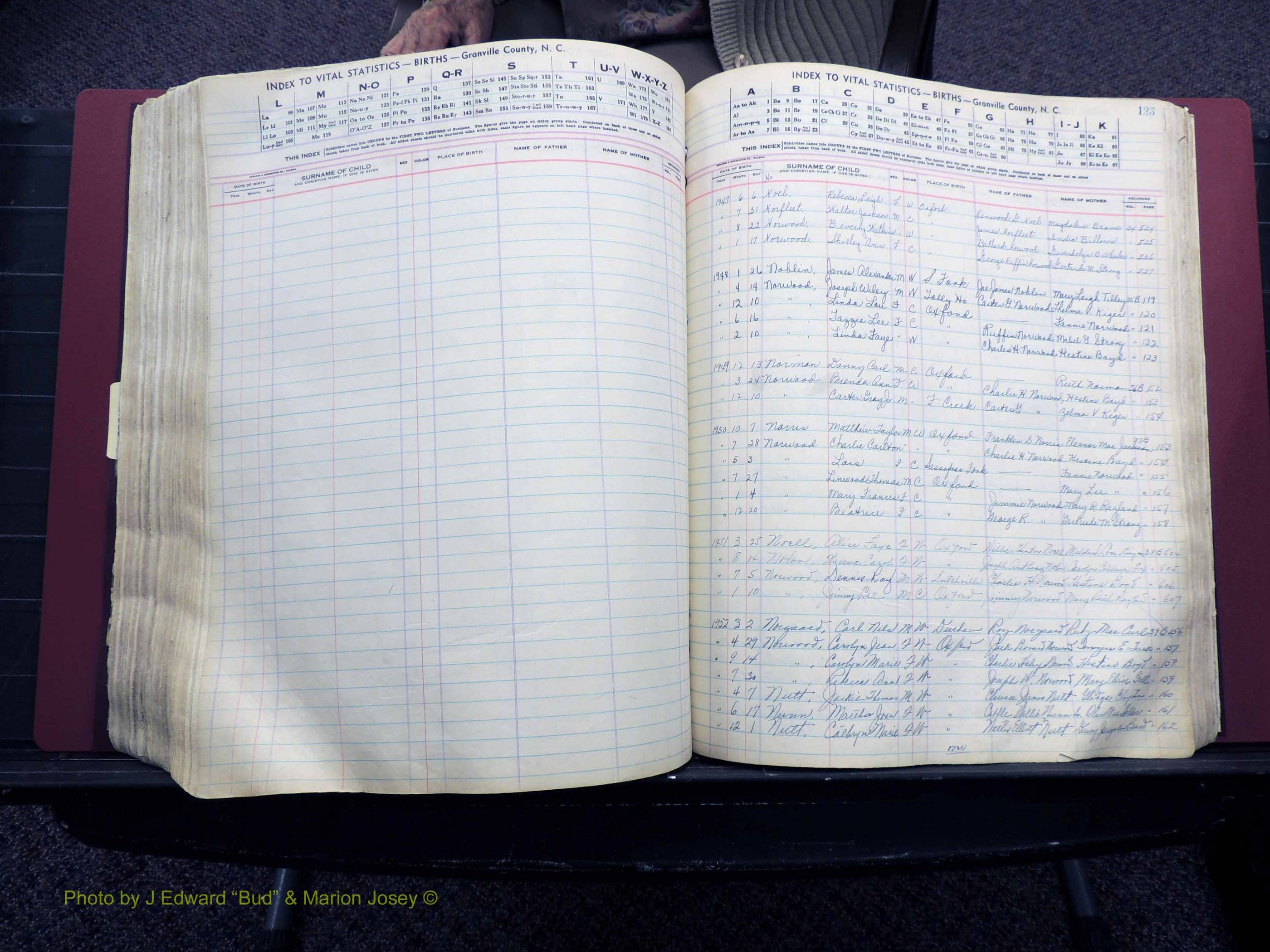 Granville Co, NC, Births, A-Z, 1941-1967 (390).JPG