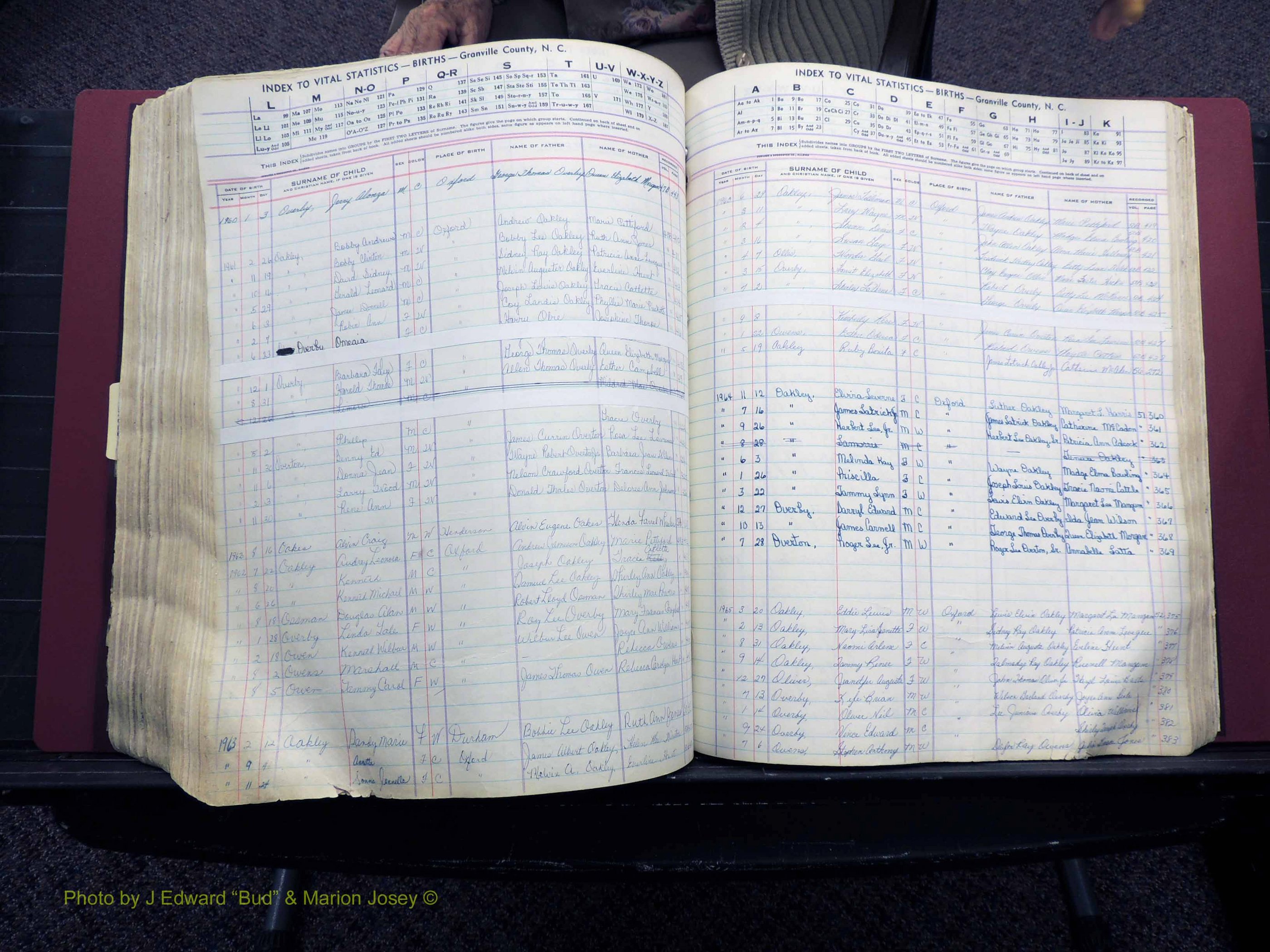 Granville Co, NC, Births, A-Z, 1941-1967 (397).JPG