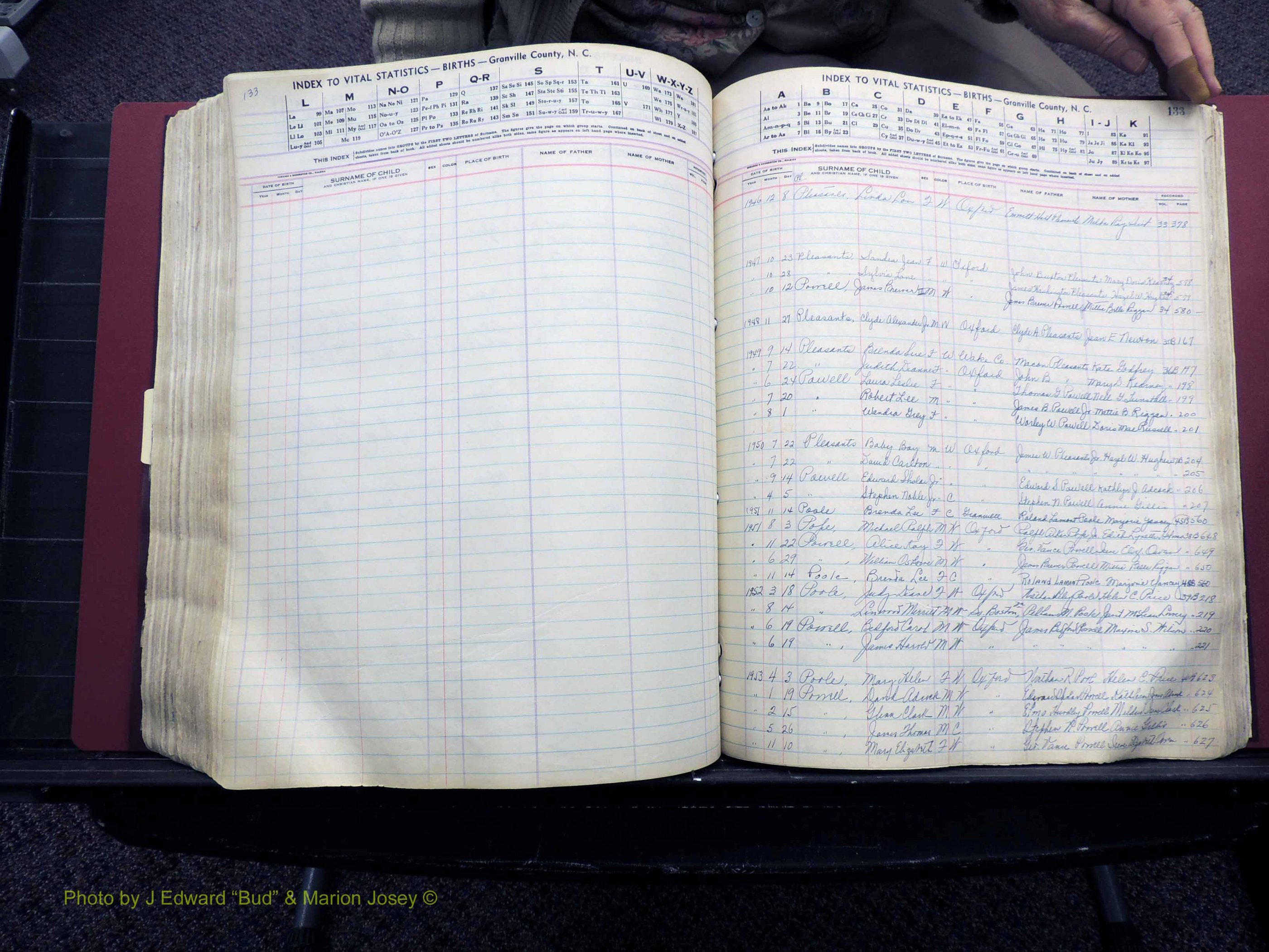 Granville Co, NC, Births, A-Z, 1941-1967 (417).JPG