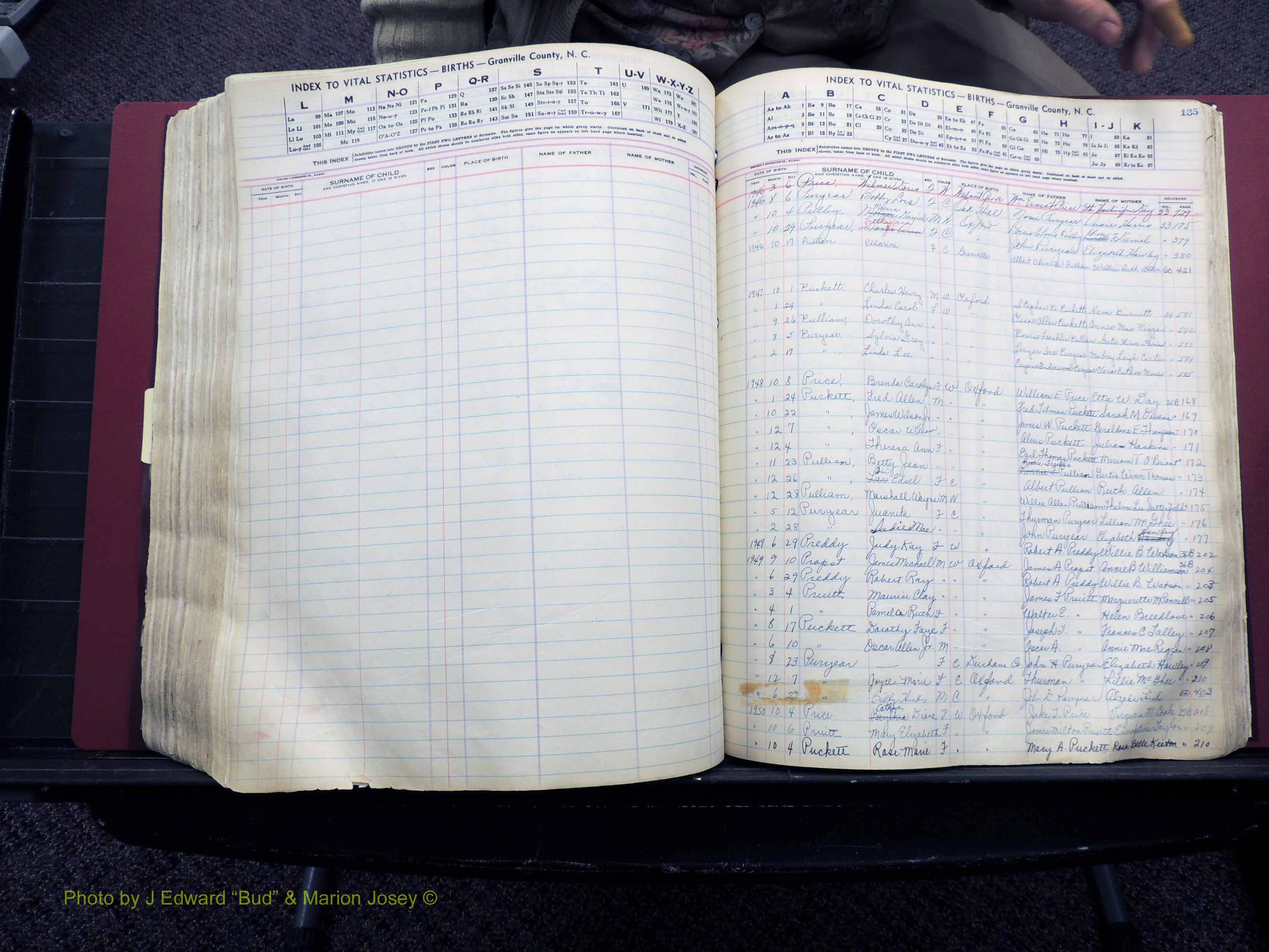 Granville Co, NC, Births, A-Z, 1941-1967 (420).JPG