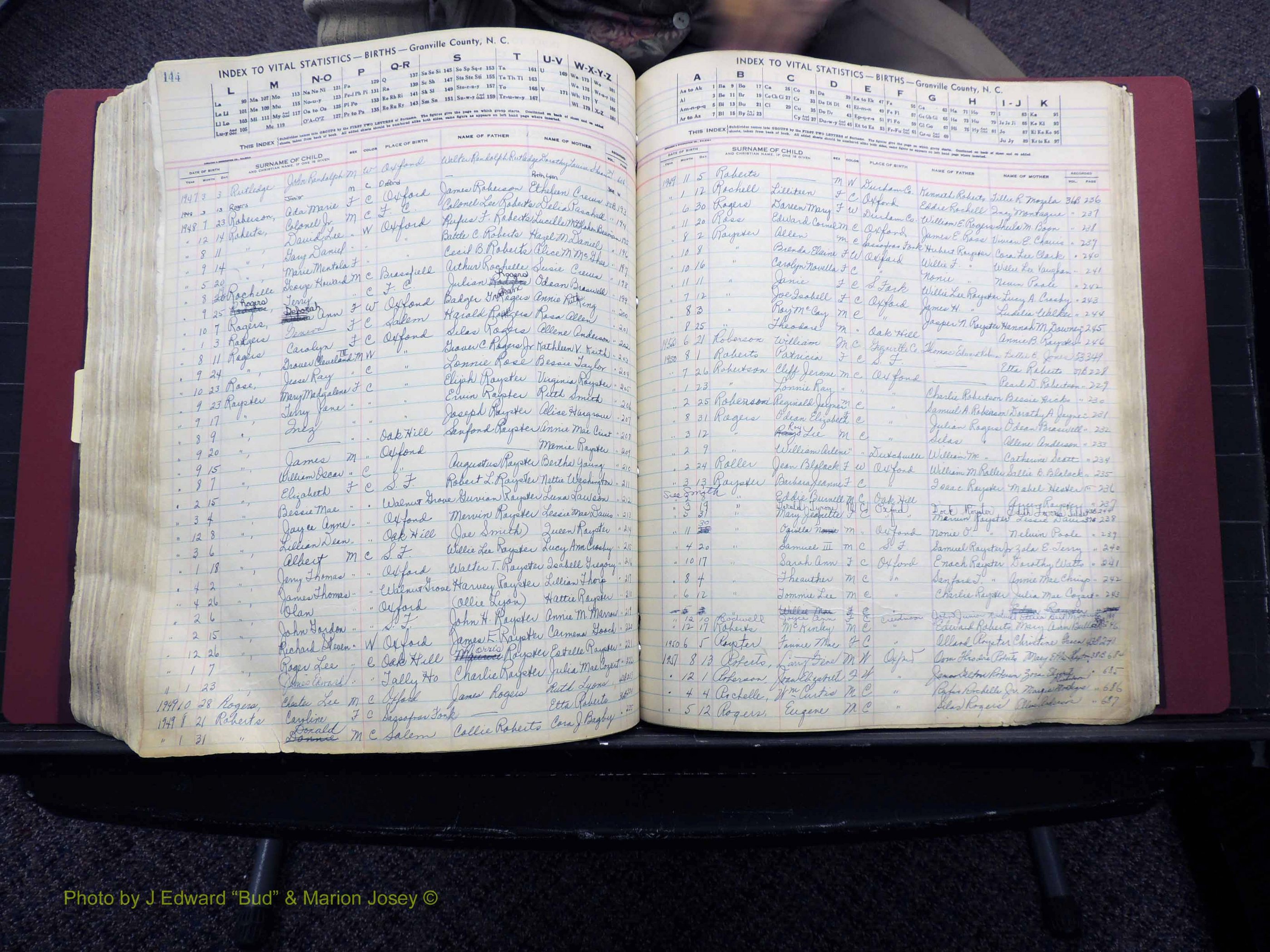 Granville Co, NC, Births, A-Z, 1941-1967 (436).JPG