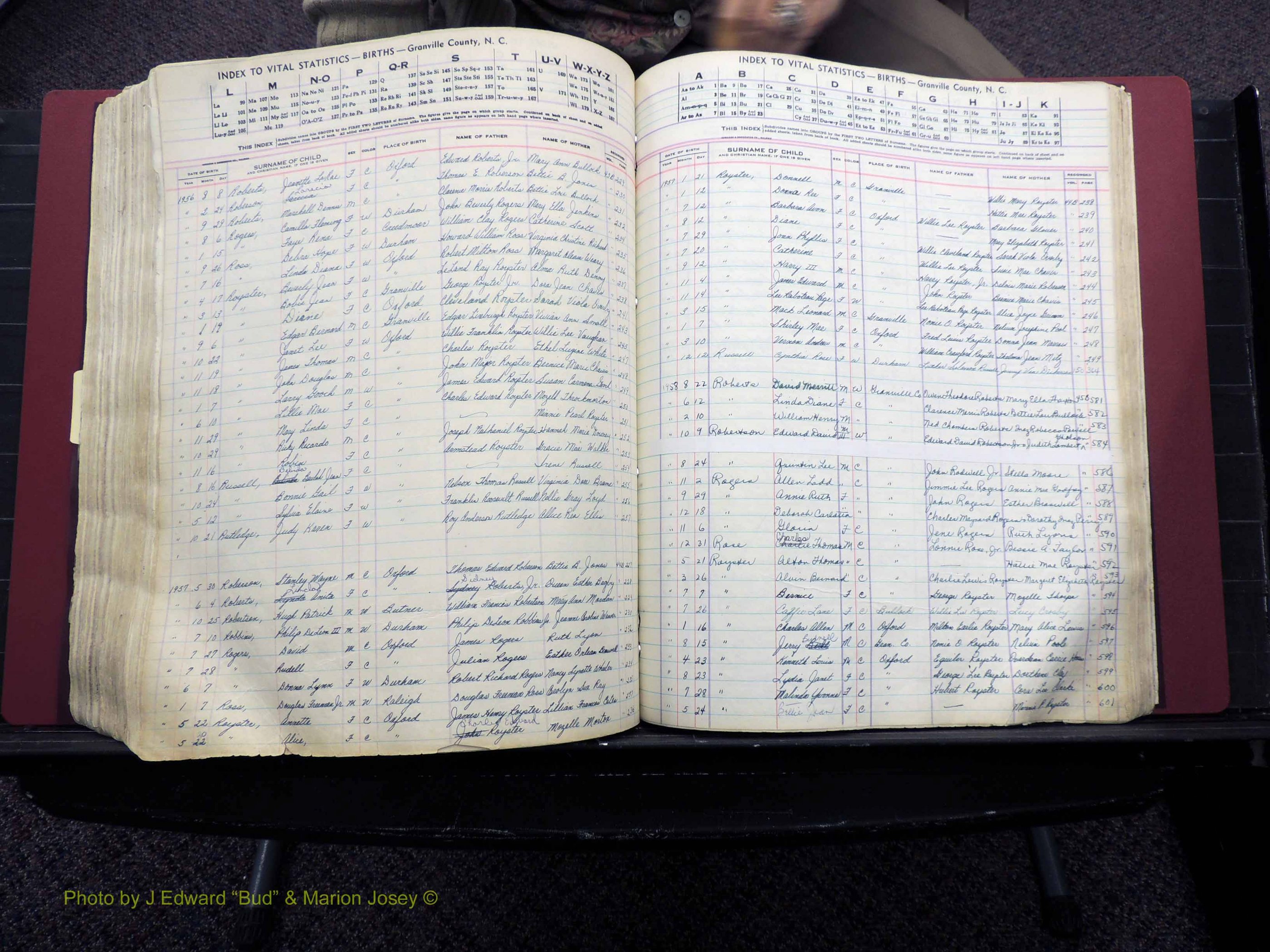 Granville Co, NC, Births, A-Z, 1941-1967 (439).JPG