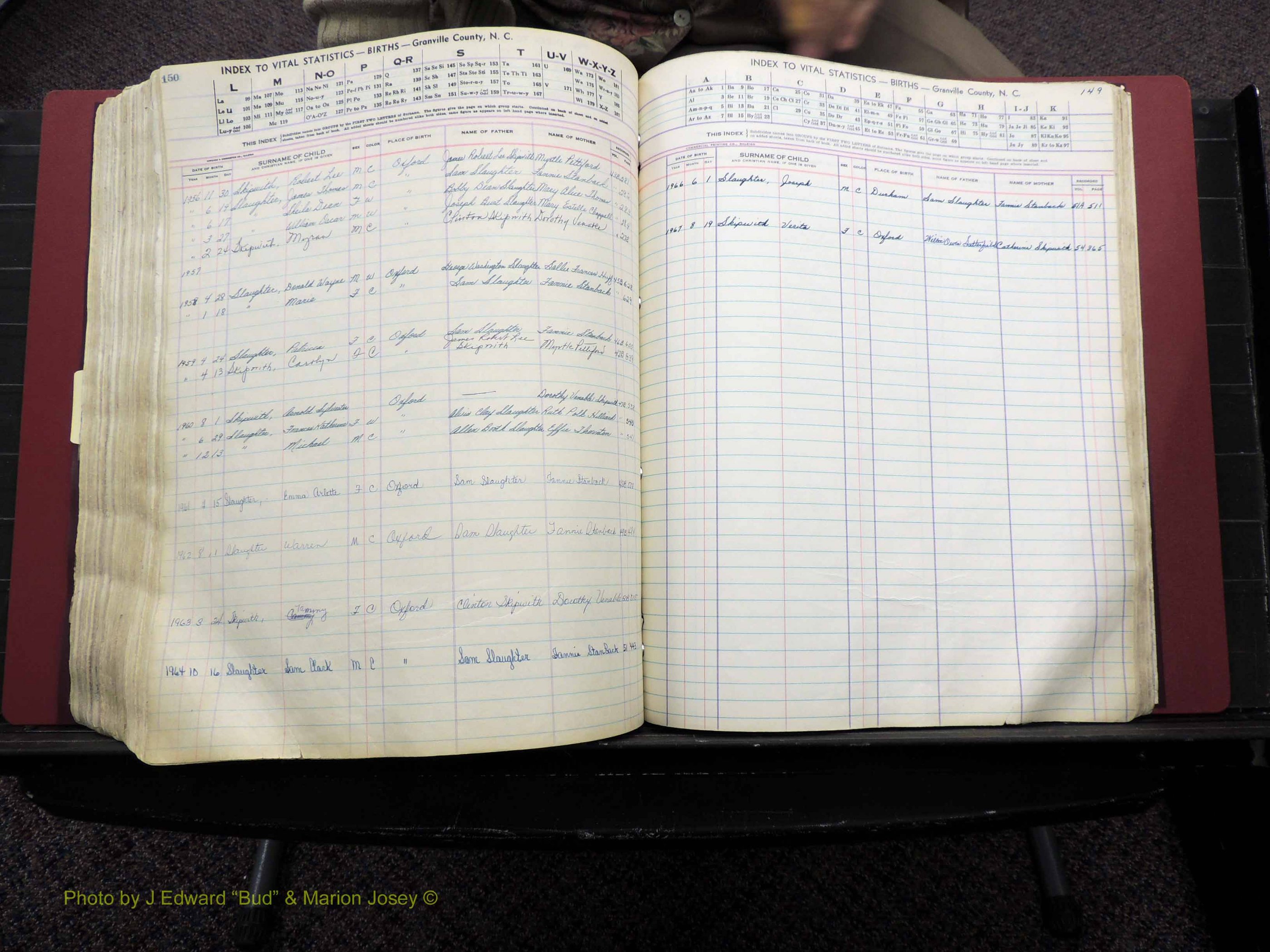 Granville Co, NC, Births, A-Z, 1941-1967 (455).JPG