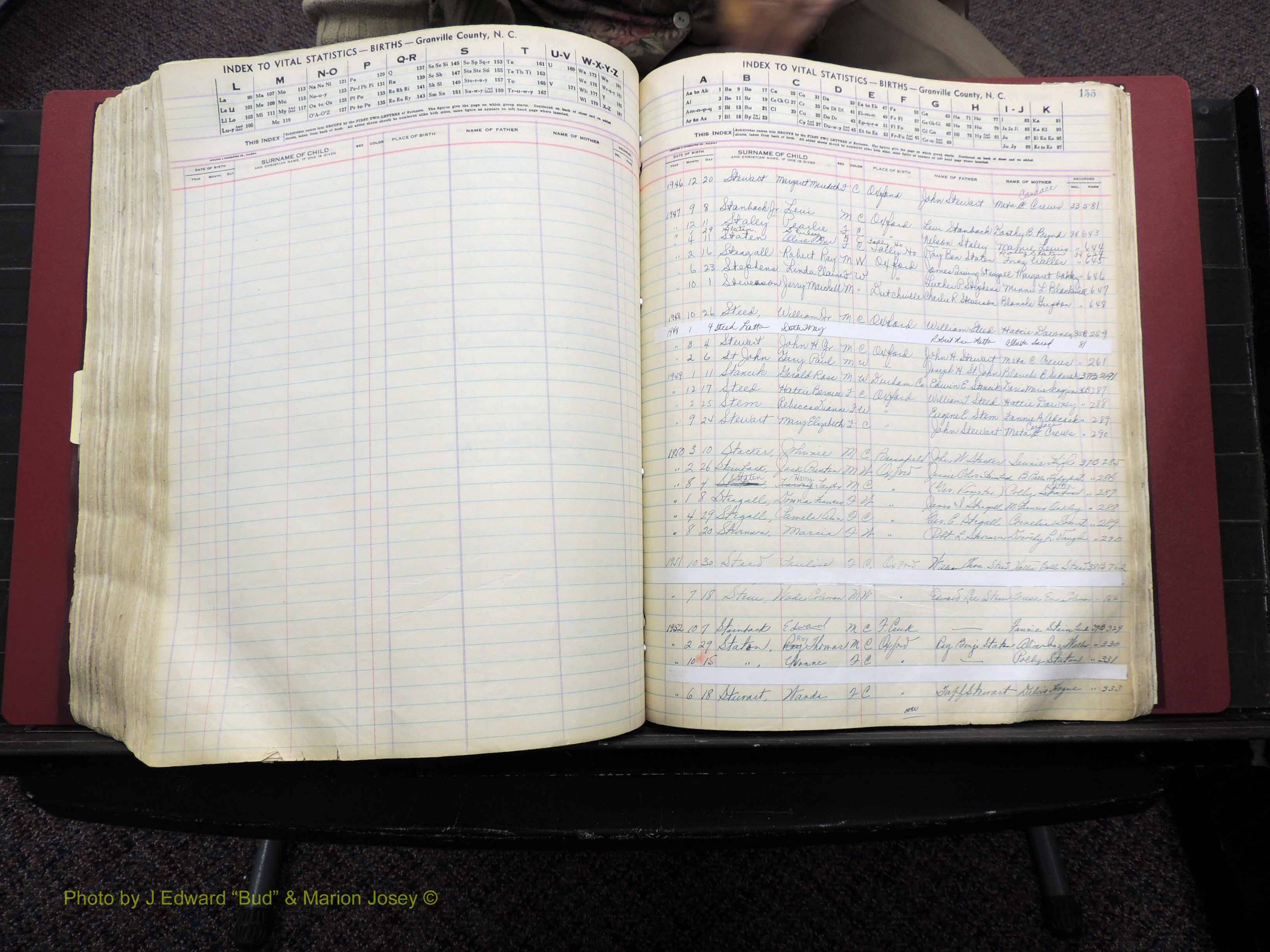 Granville Co, NC, Births, A-Z, 1941-1967 (466).JPG