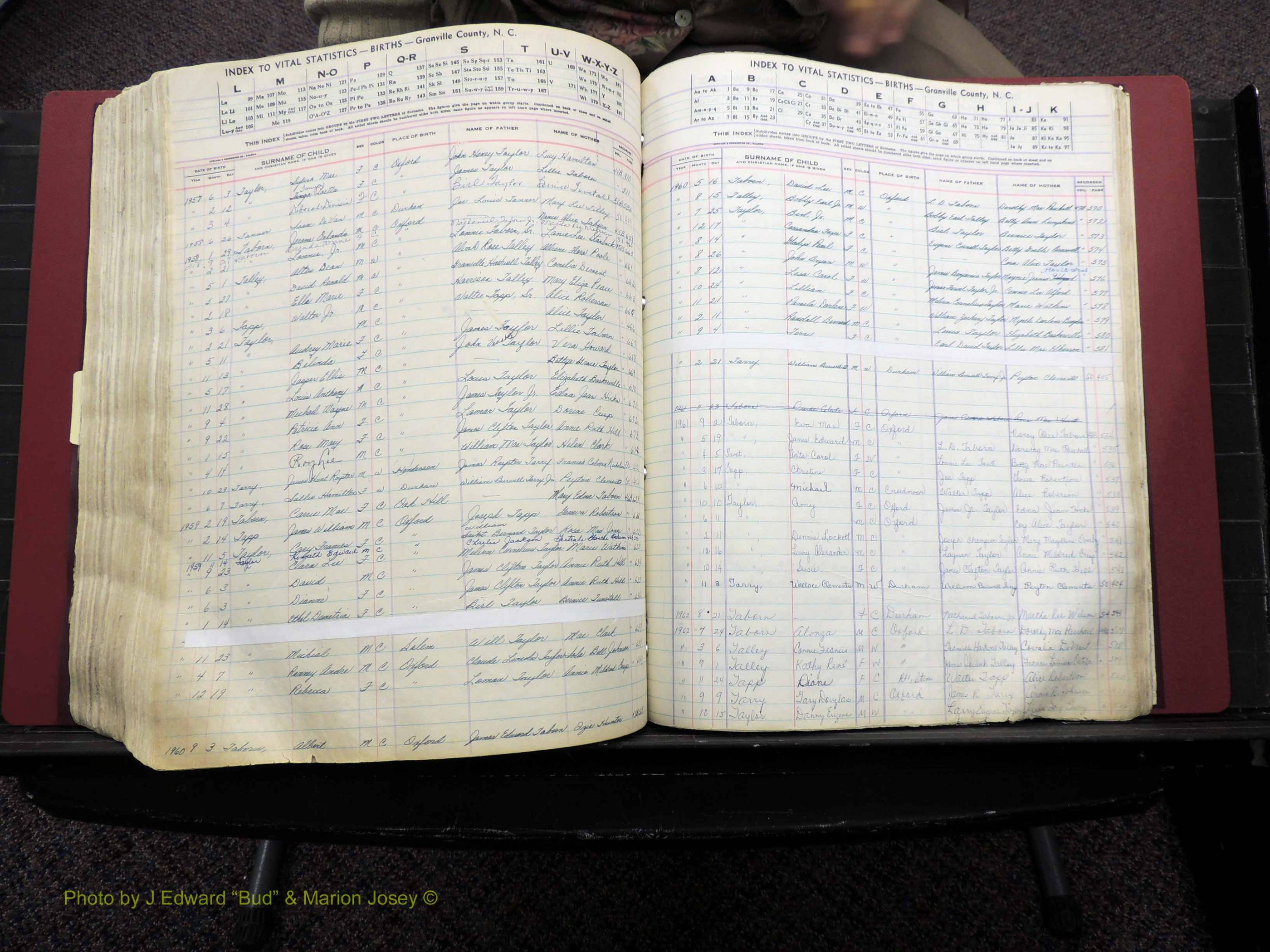 Granville Co, NC, Births, A-Z, 1941-1967 (478).JPG