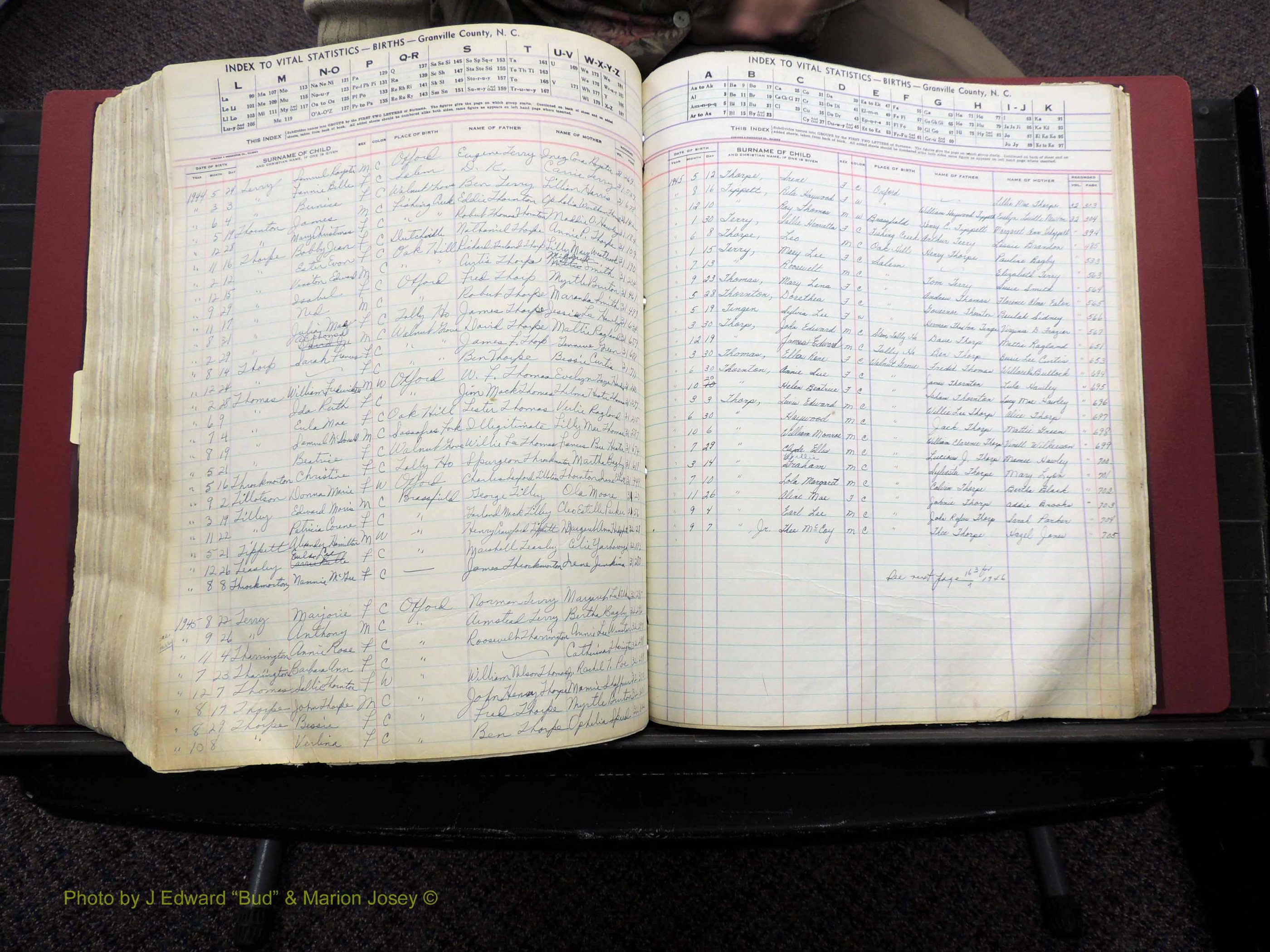 Granville Co, NC, Births, A-Z, 1941-1967 (482).JPG