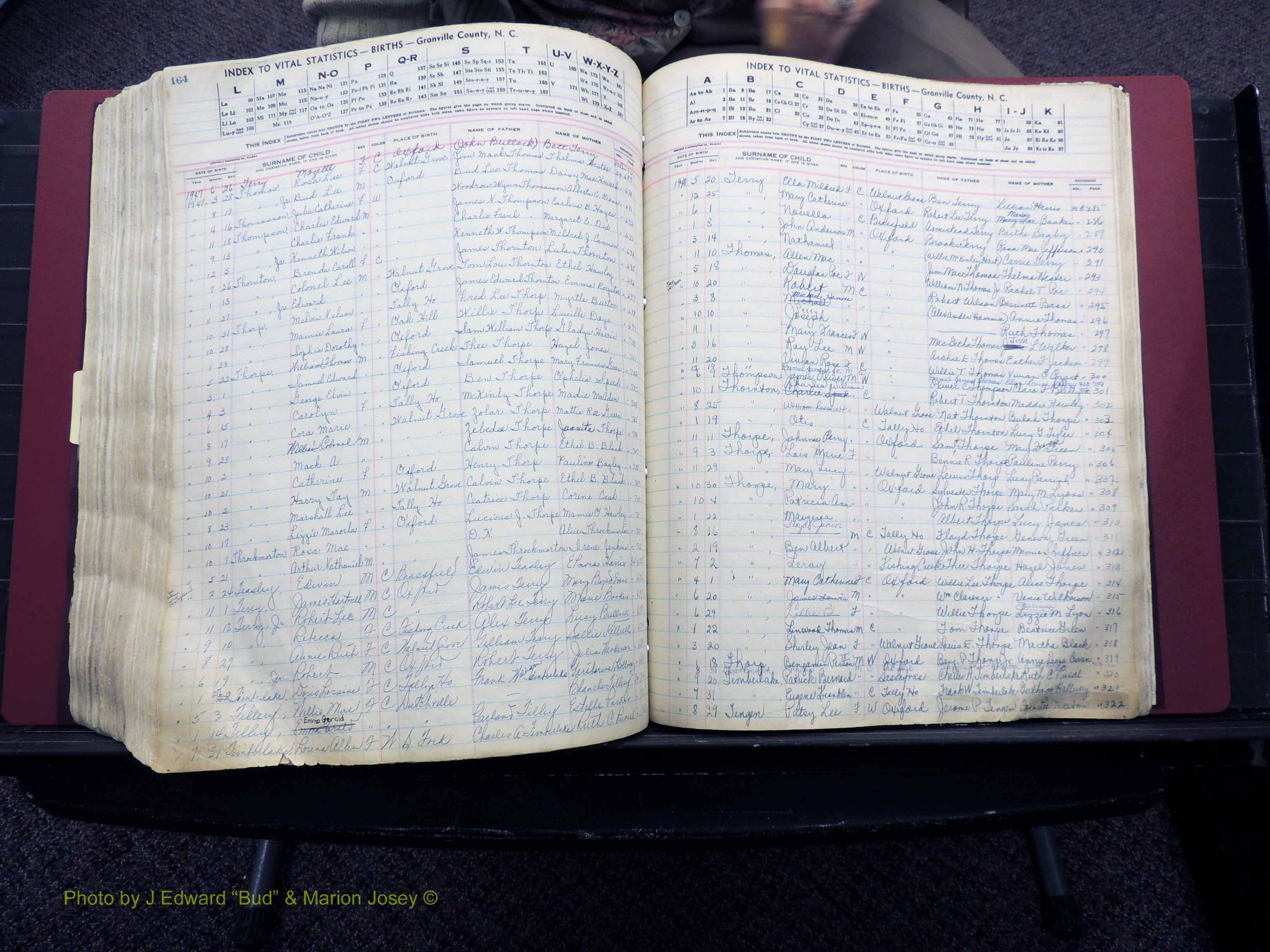 Granville Co, NC, Births, A-Z, 1941-1967 (484).JPG