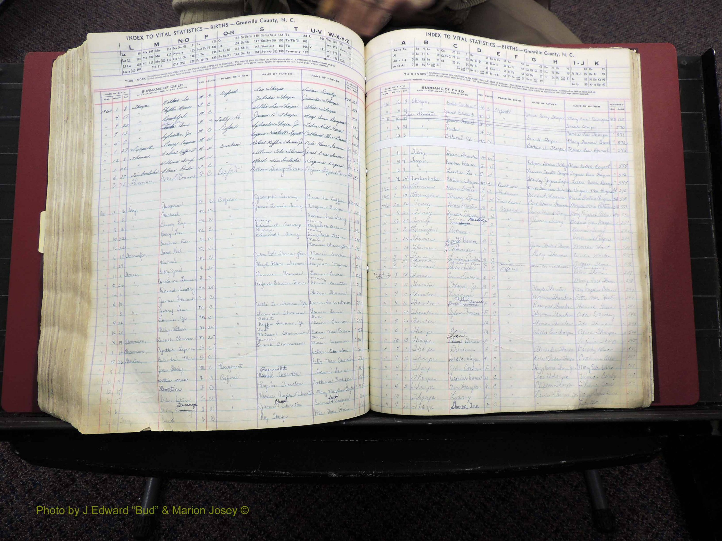 Granville Co, NC, Births, A-Z, 1941-1967 (491).JPG