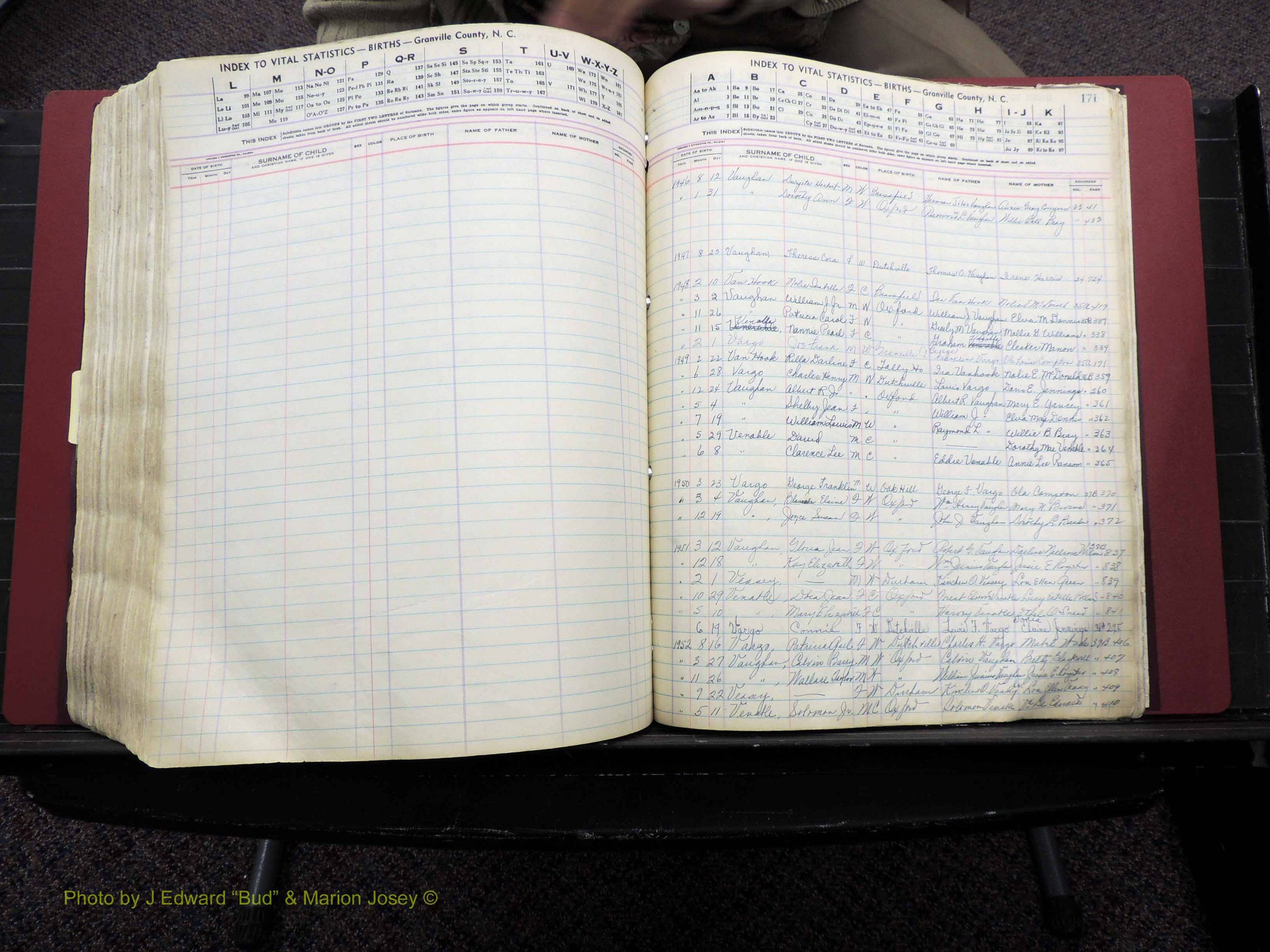 Granville Co, NC, Births, A-Z, 1941-1967 (504).JPG