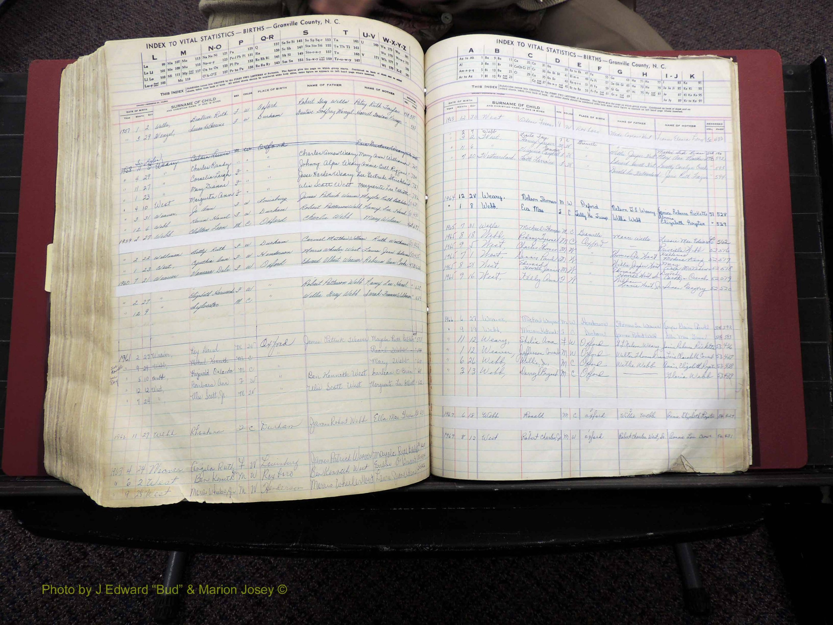 Granville Co, NC, Births, A-Z, 1941-1967 (516).JPG