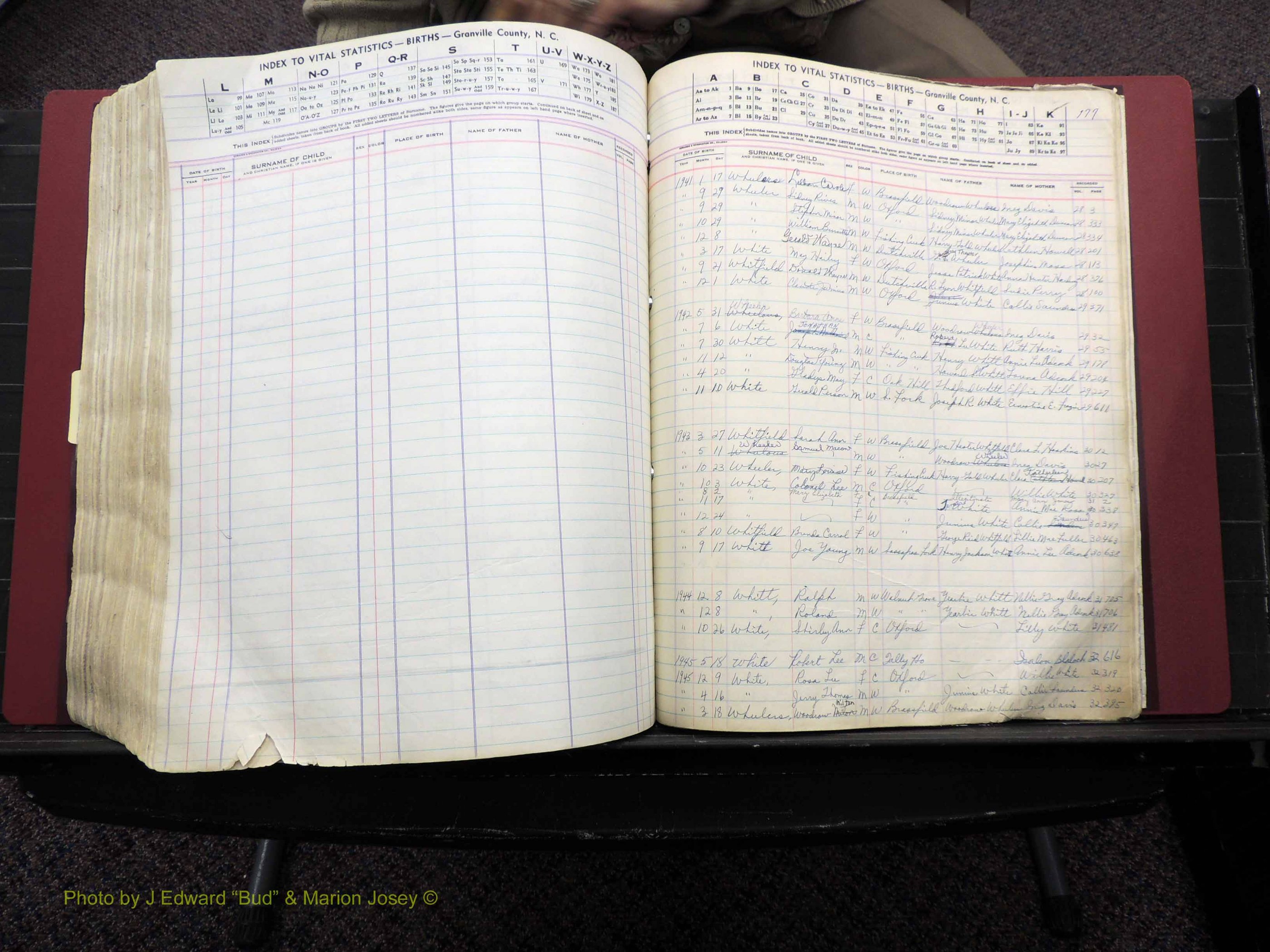 Granville Co, NC, Births, A-Z, 1941-1967 (517).JPG