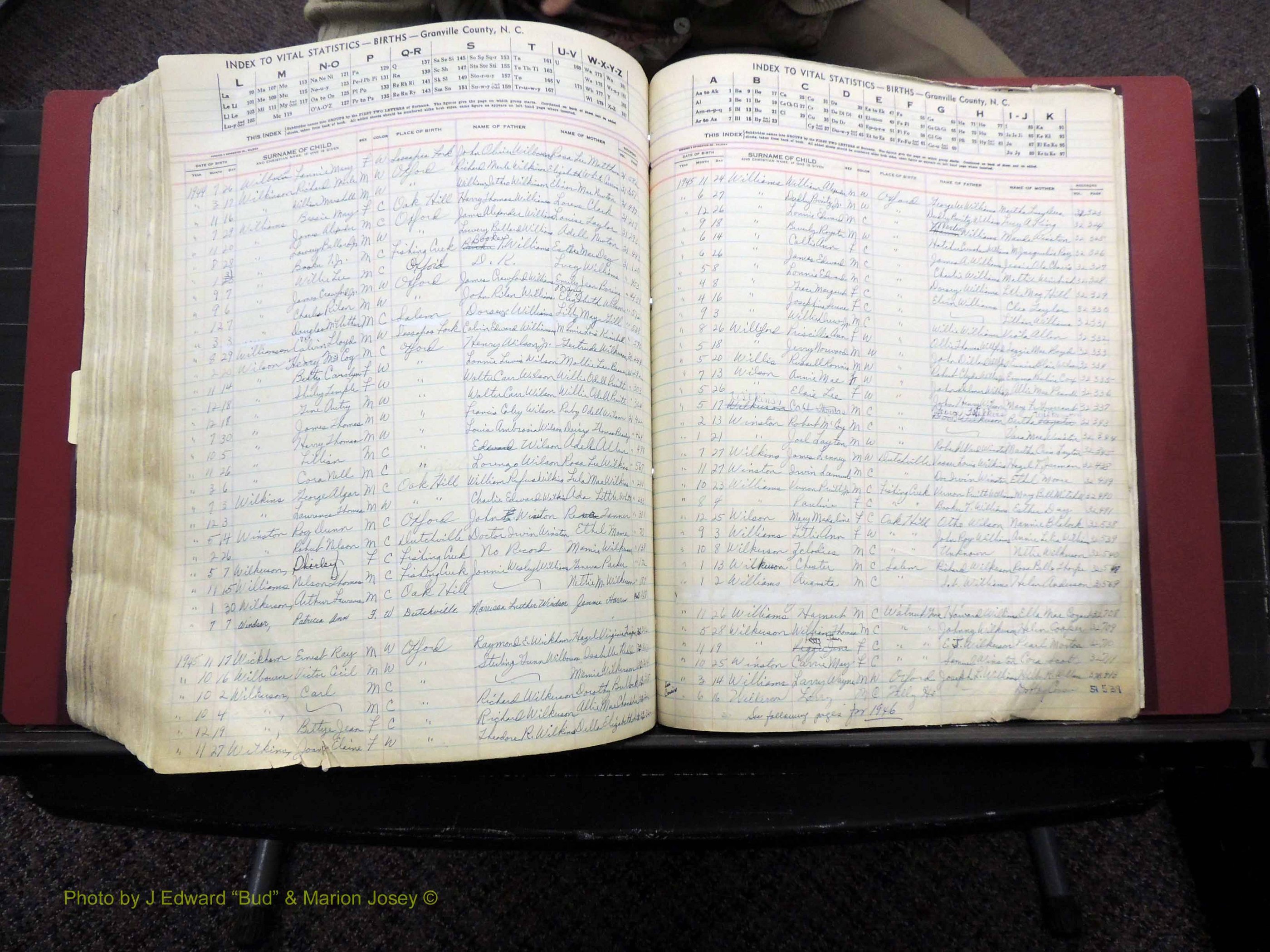 Granville Co, NC, Births, A-Z, 1941-1967 (523).JPG