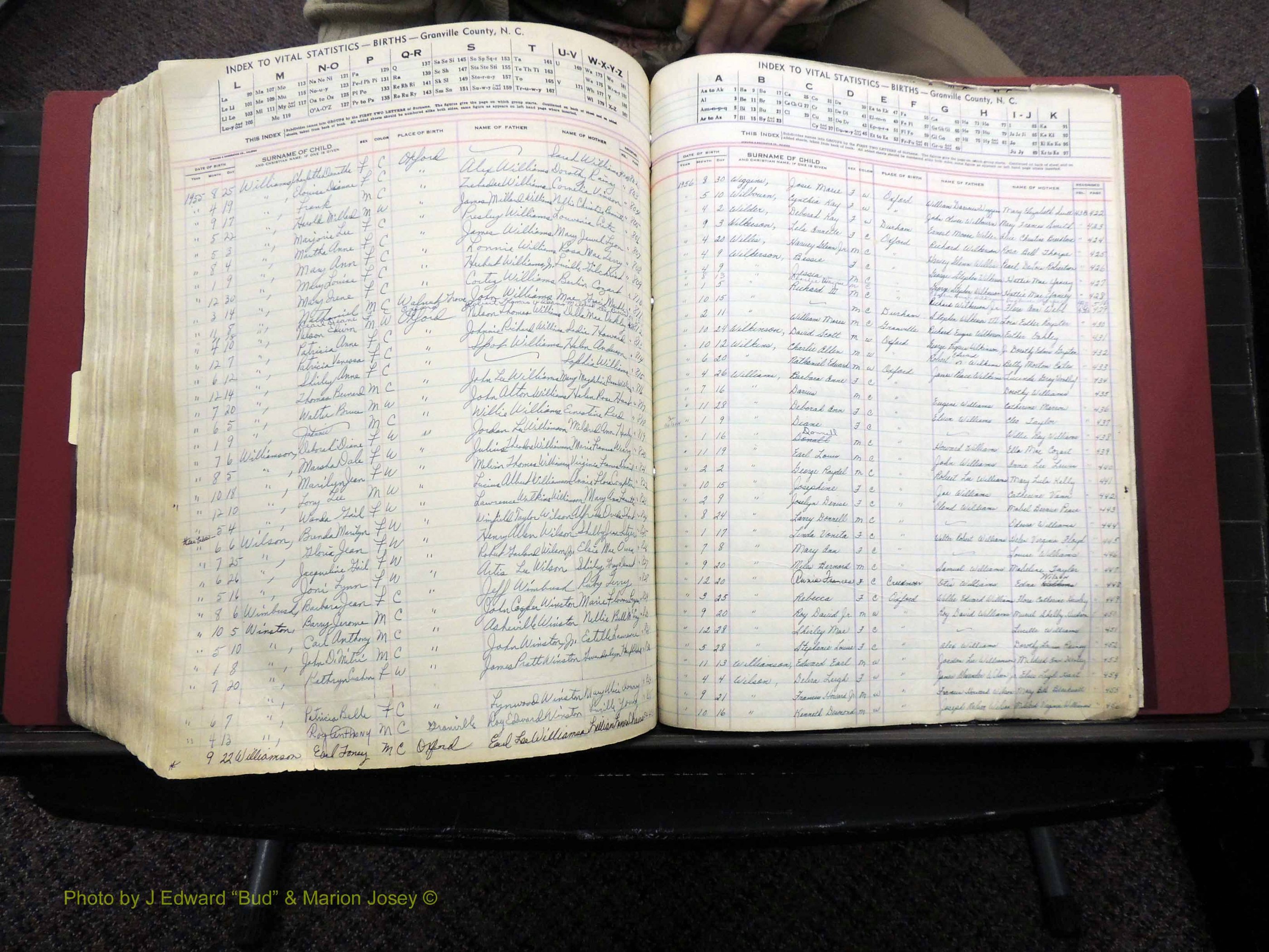 Granville Co, NC, Births, A-Z, 1941-1967 (530).JPG