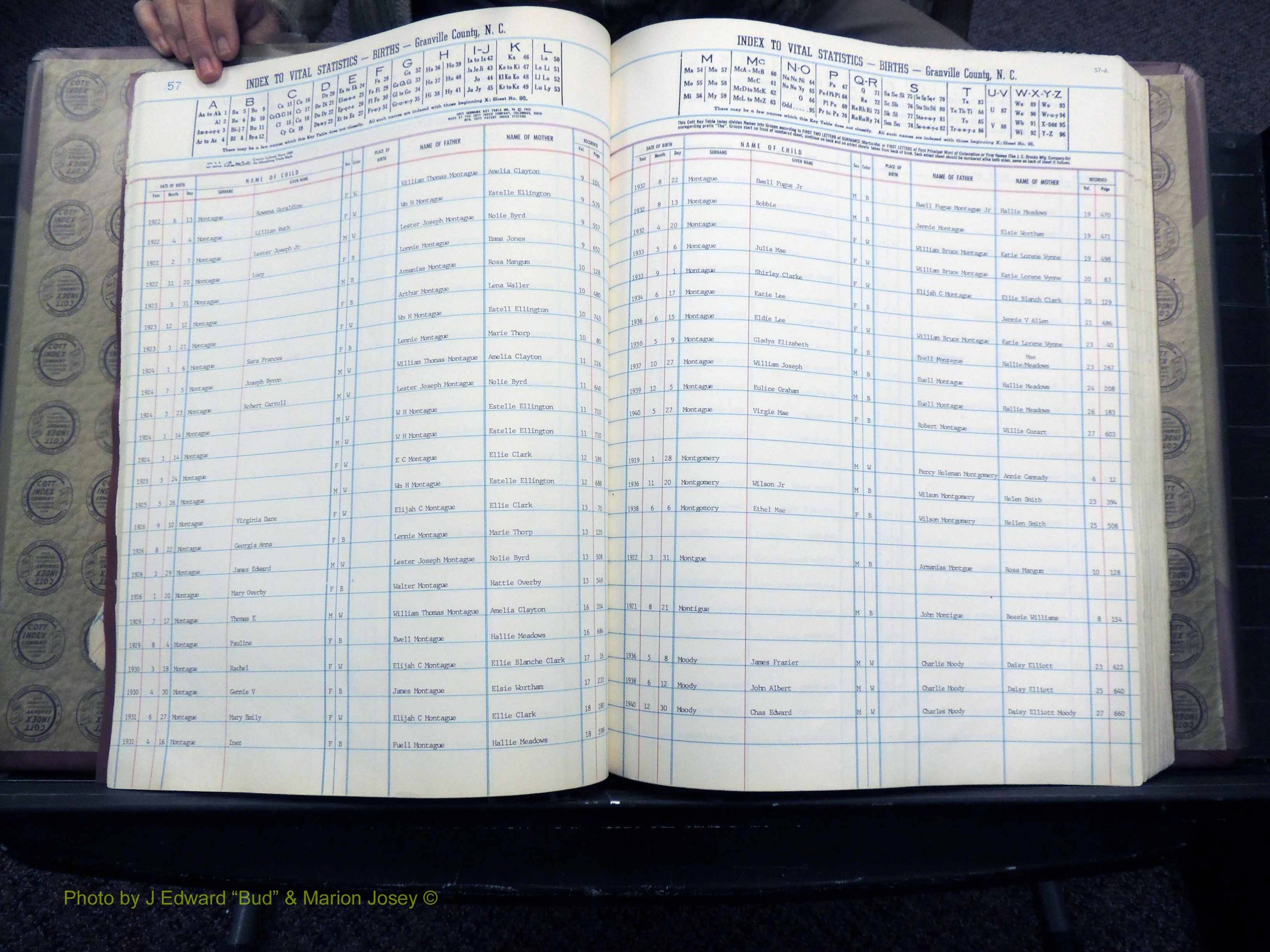Granville Co, NC, Births, M-Z, 1913-1940 (119).JPG