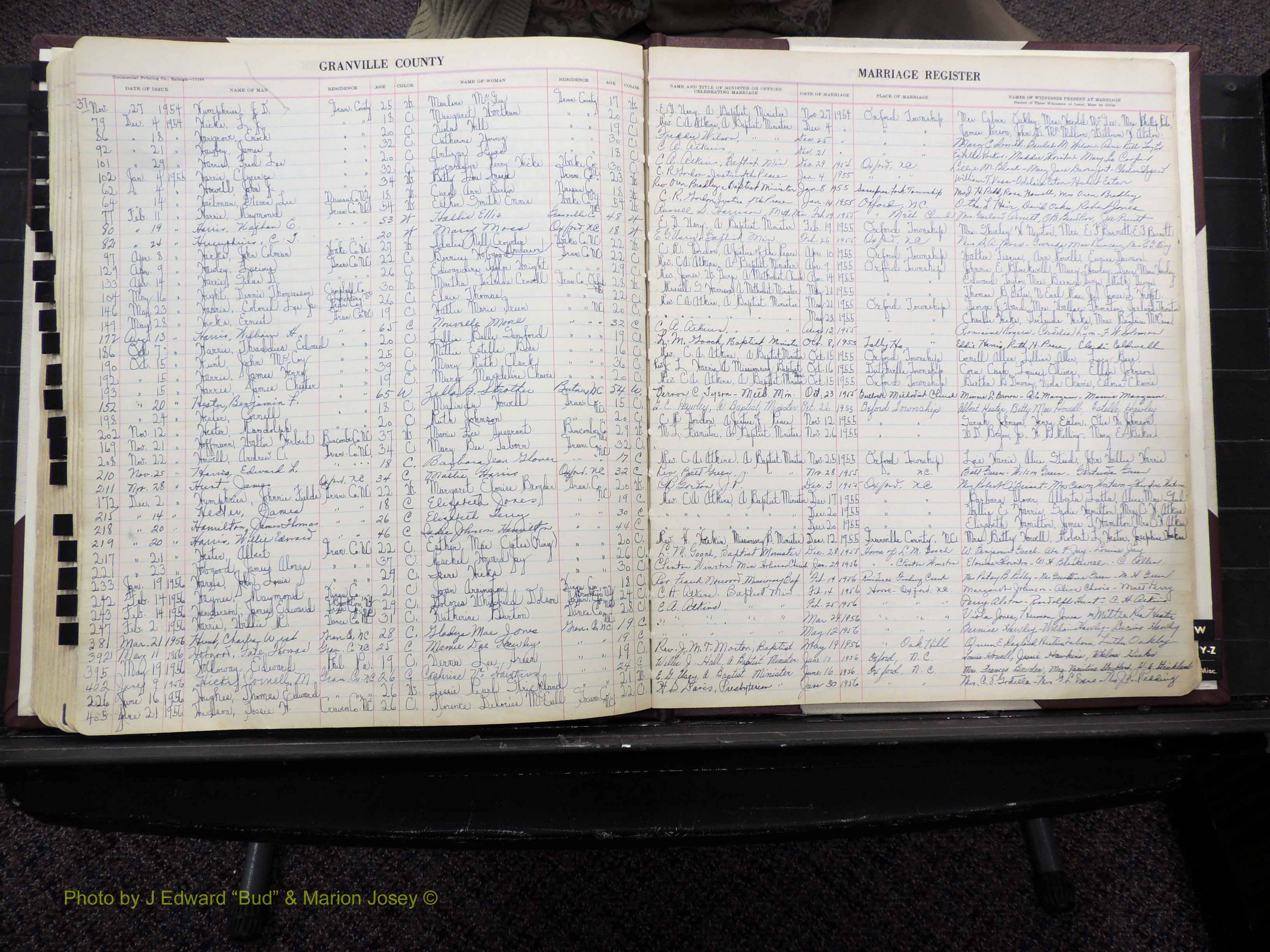 Granville Co, NC, Marriages, 1947-1956 (162).JPG