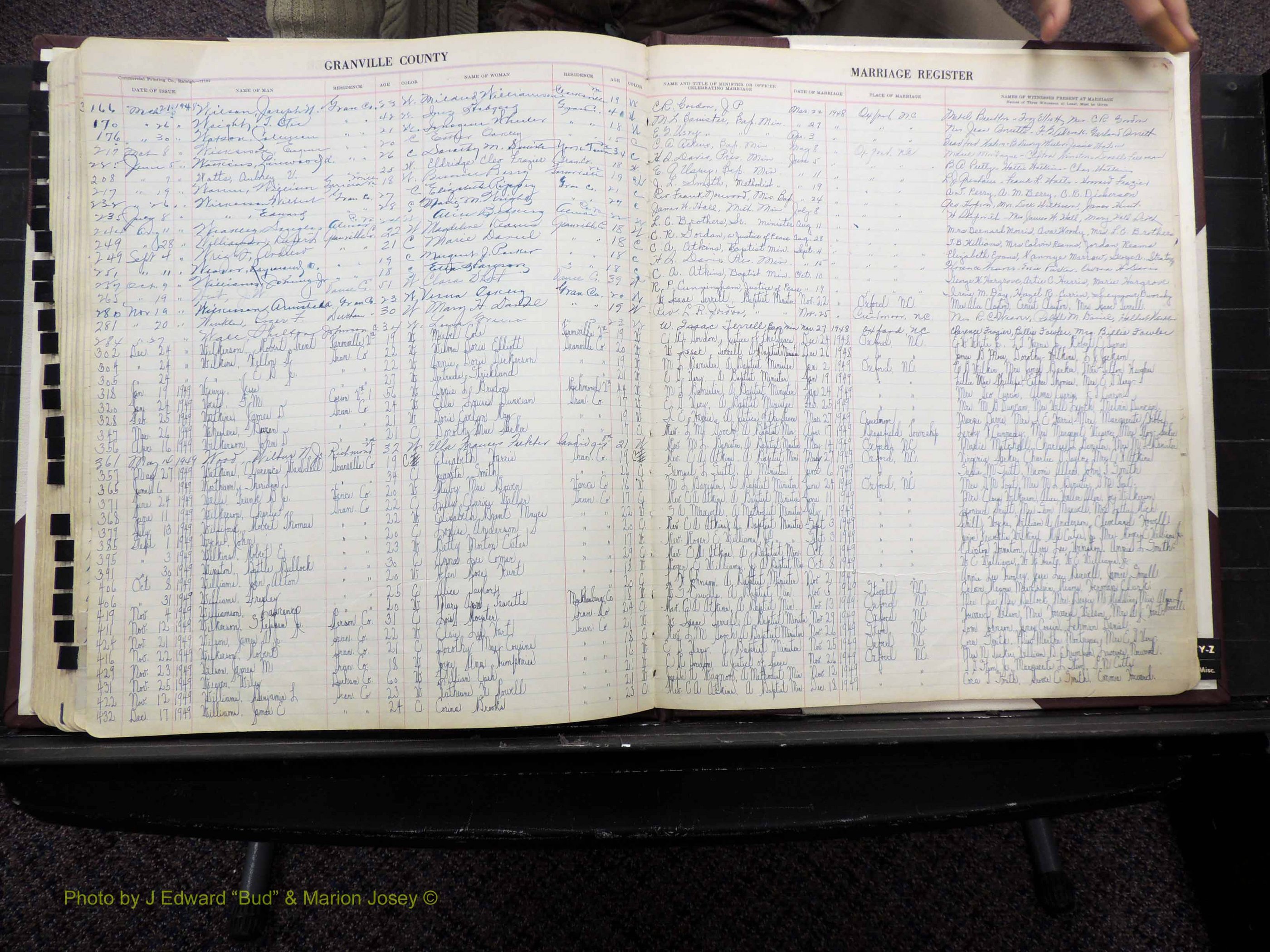 Granville Co, NC, Marriages, 1947-1956 (165).JPG