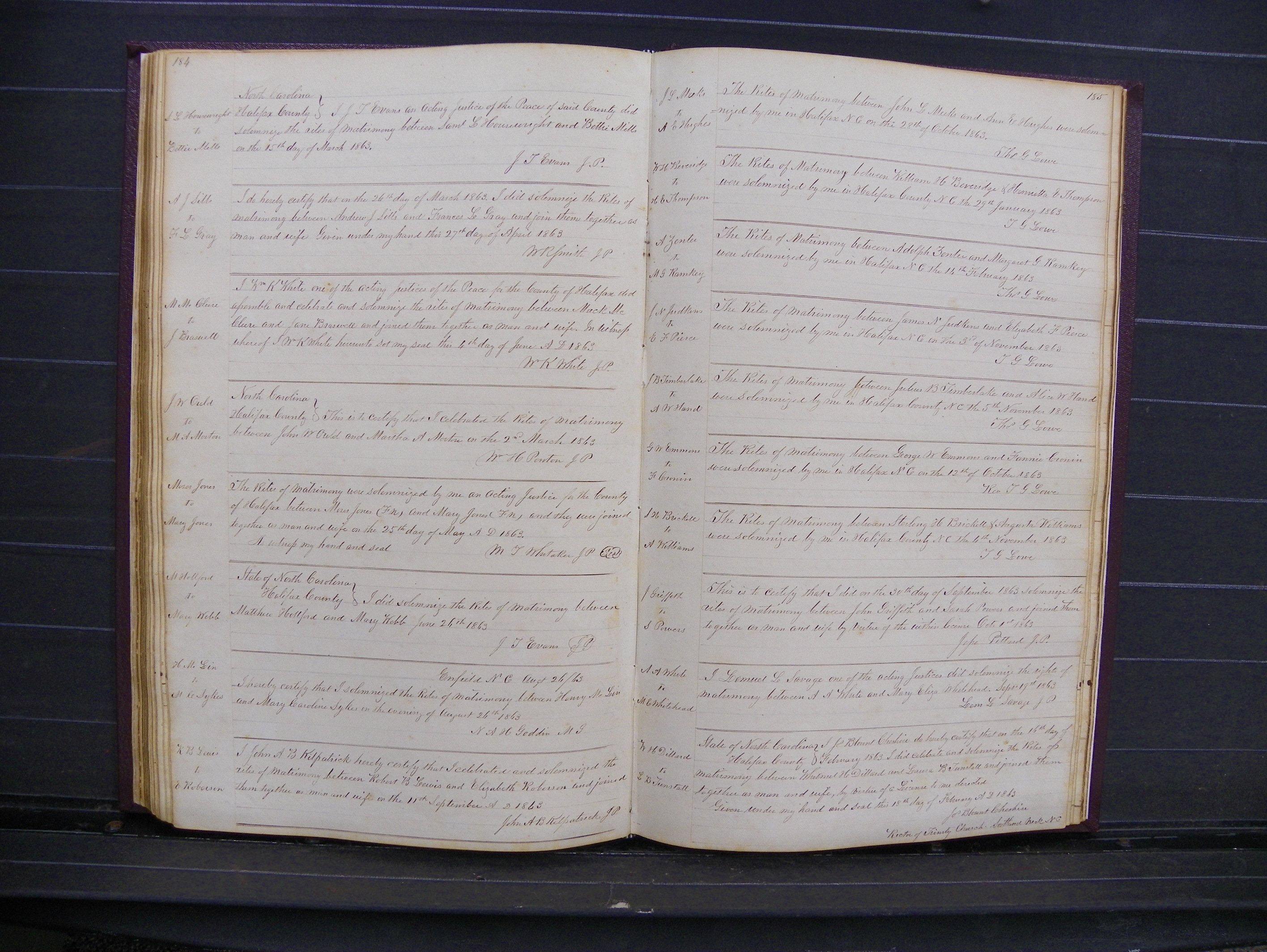 Halifax Marriage Index, 1851-1868 P 184-185.JPG
