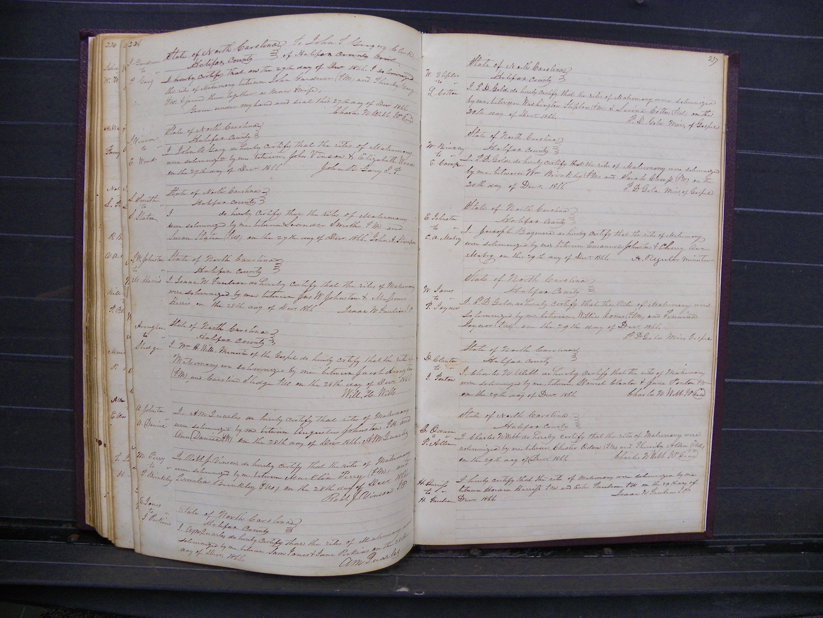 Halifax Marriage Index, 1851-1868 P 236-237.JPG