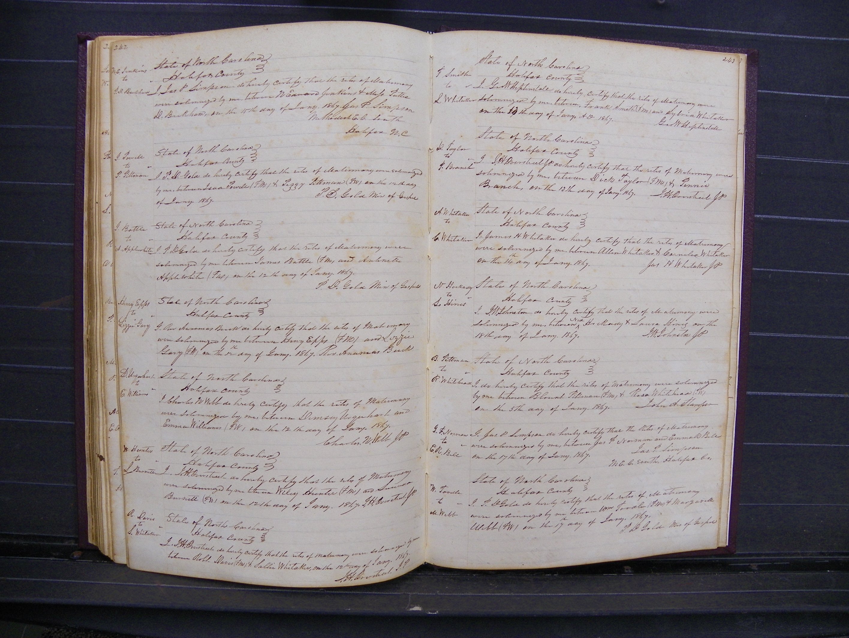 Halifax Marriage Index, 1851-1868 P 242-243.JPG