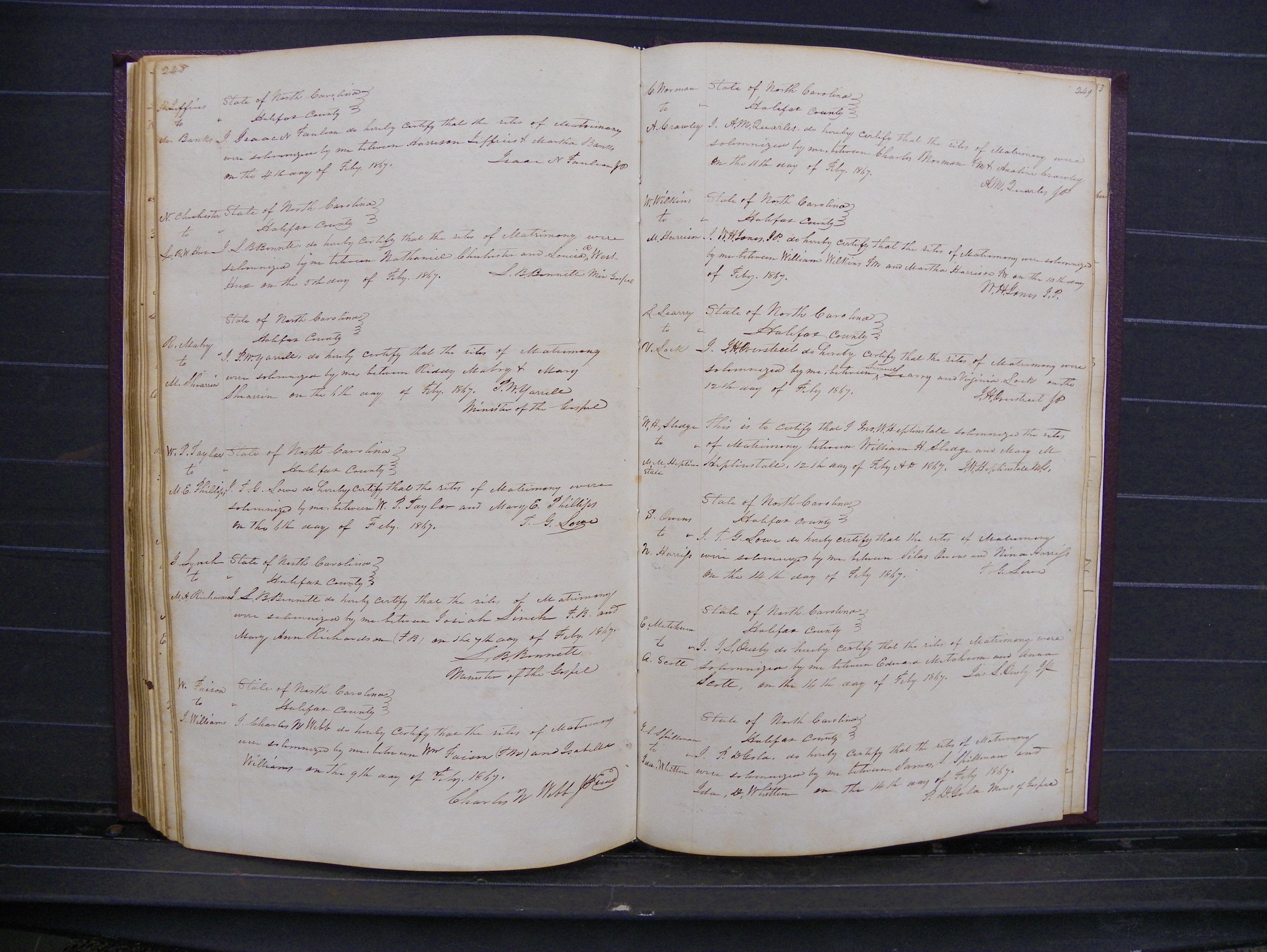 Halifax Marriage Index, 1851-1868 P 248-249.JPG