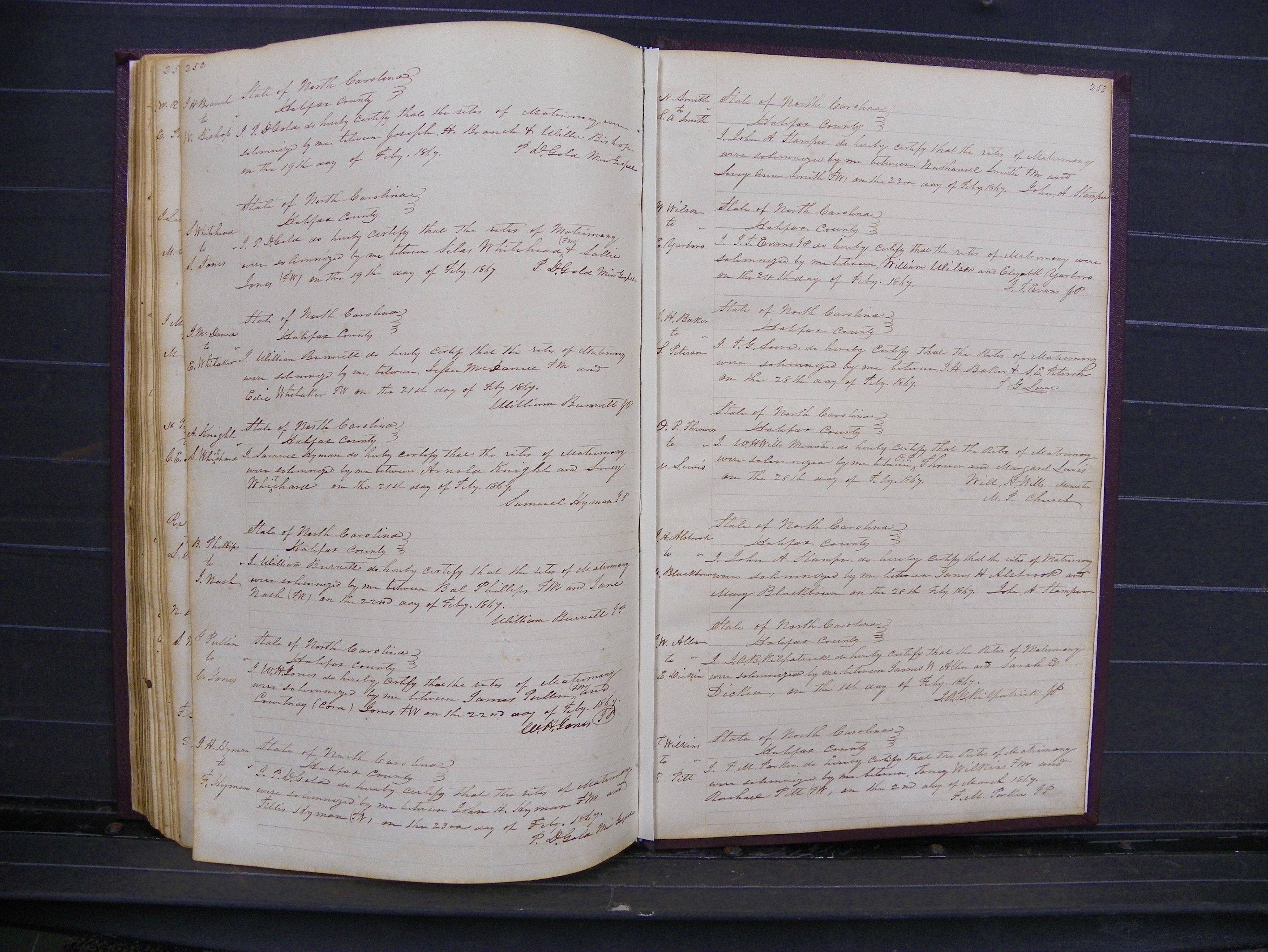 Halifax Marriage Index, 1851-1868 P 252-253.JPG