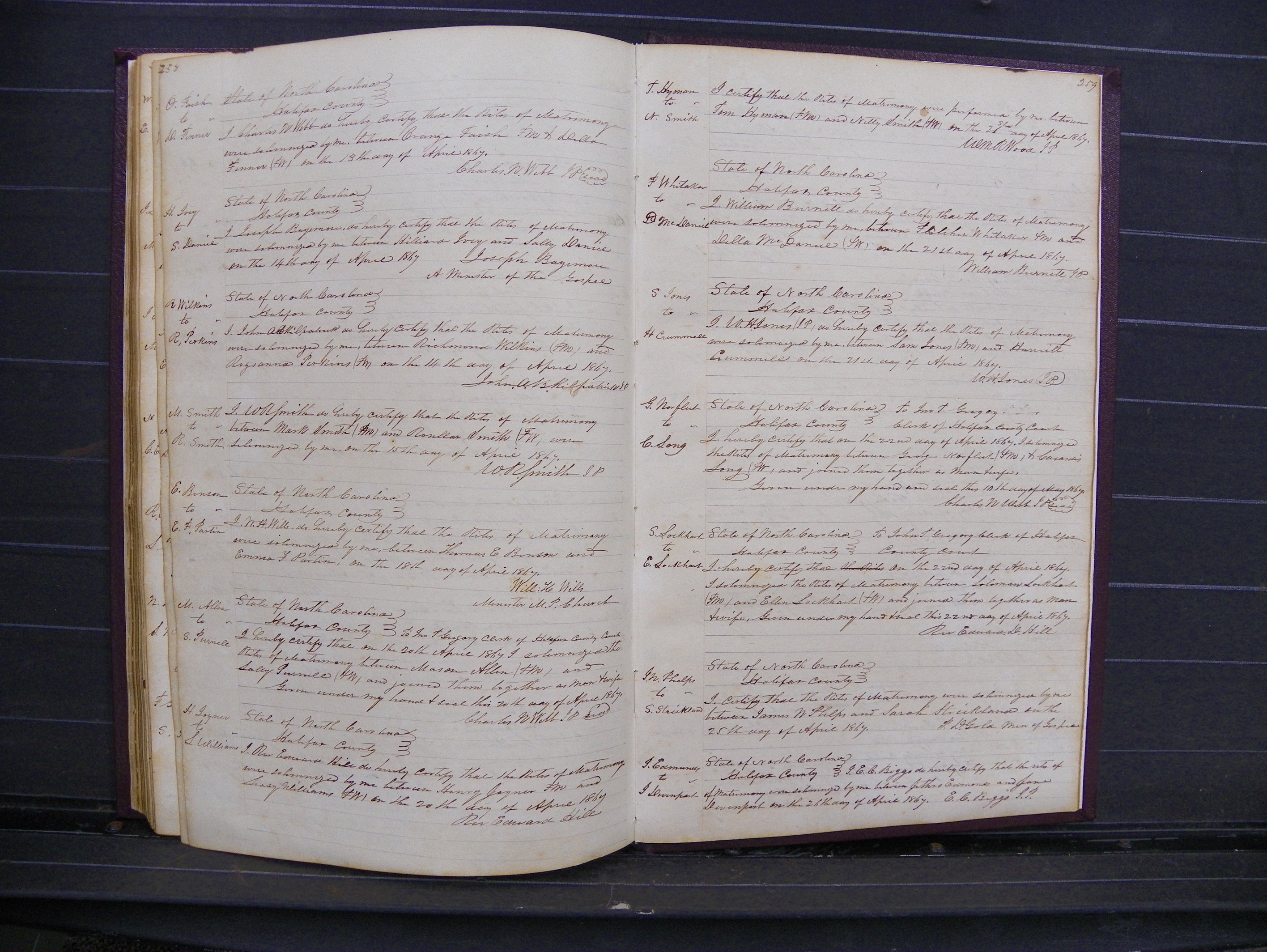 Halifax Marriage Index, 1851-1868 P 258-259.JPG