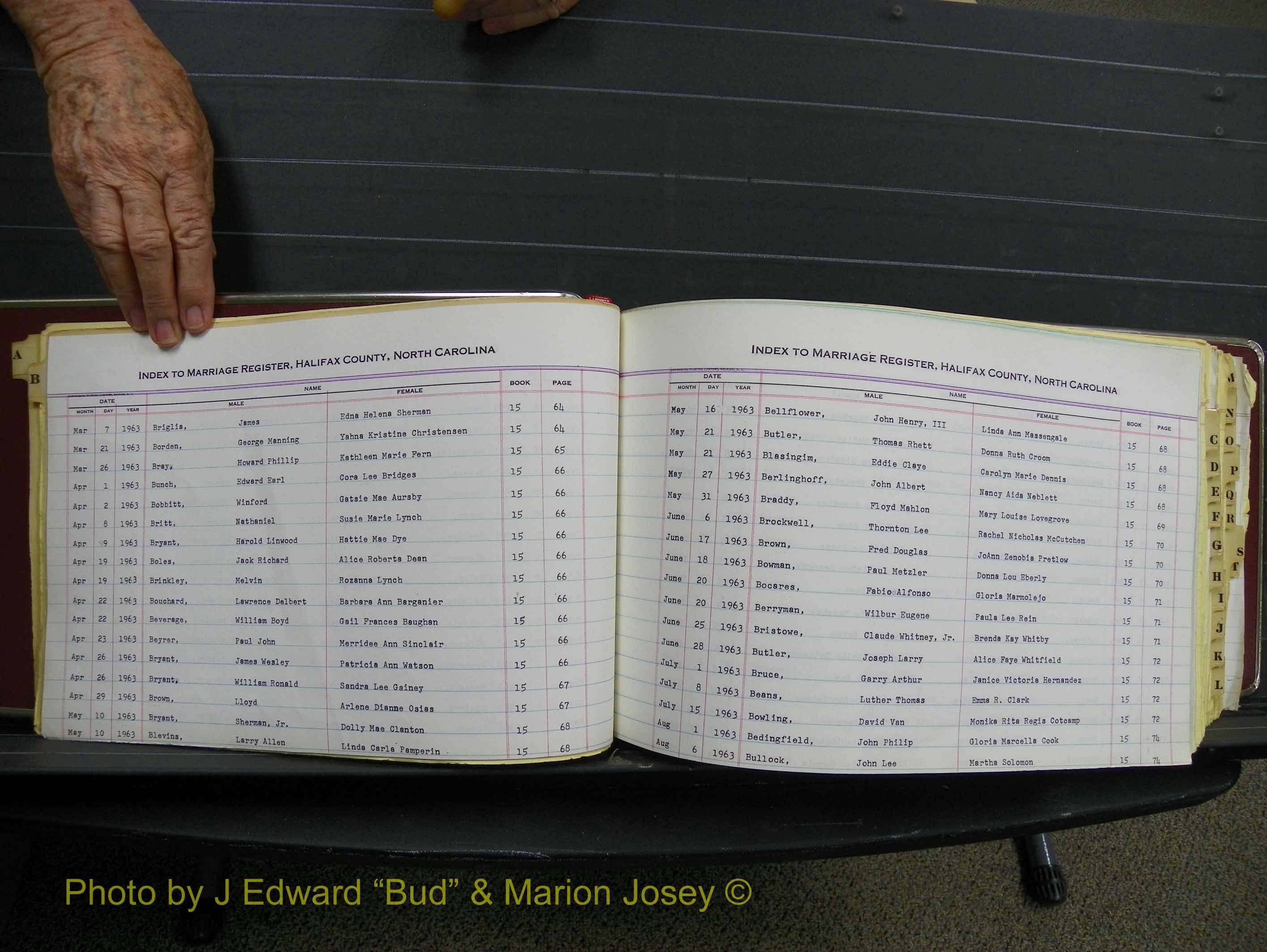Halifax Marriage Index, 1963-1979 Index B02.JPG