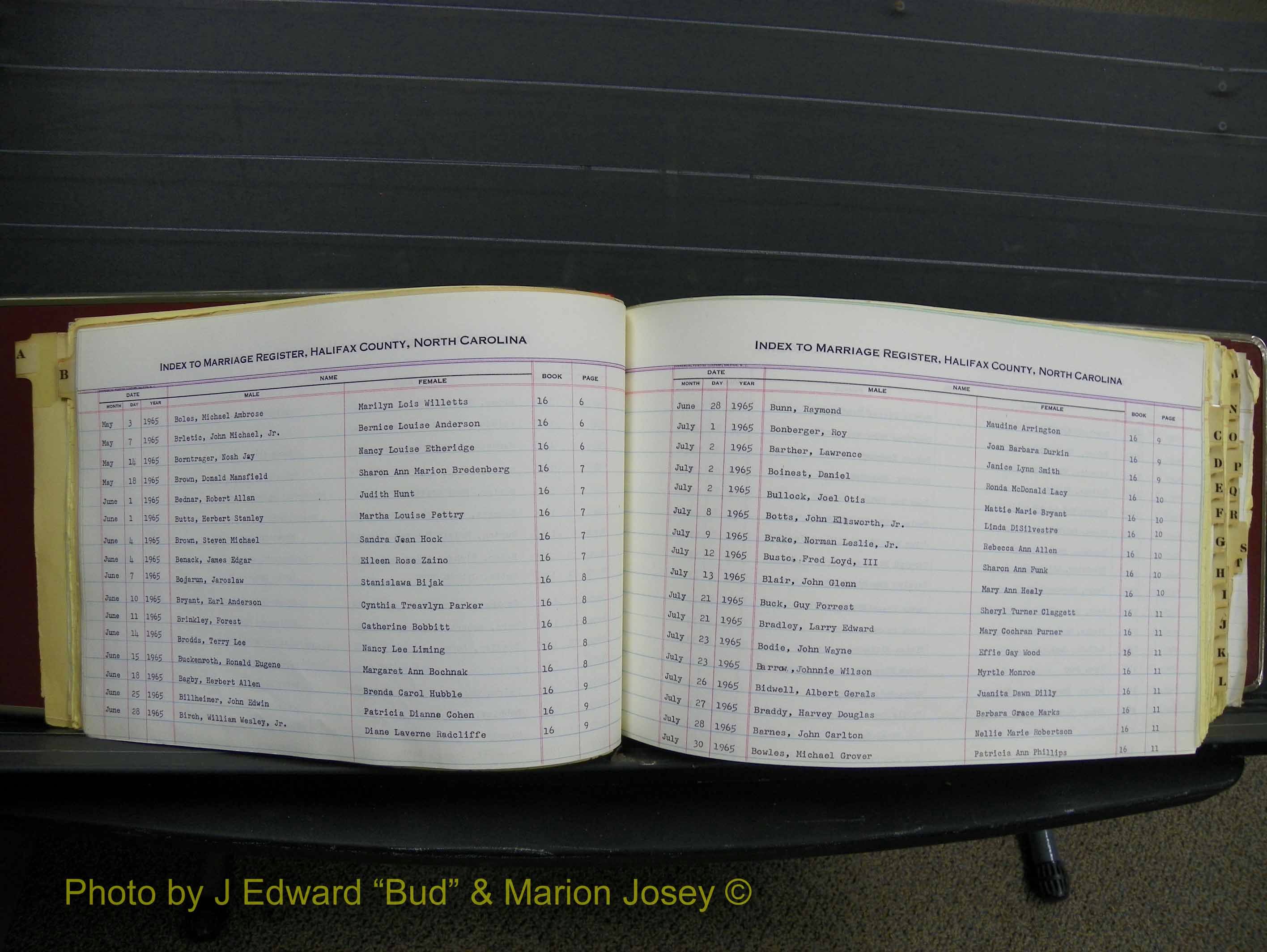 Halifax Marriage Index, 1963-1979 Index B07.JPG