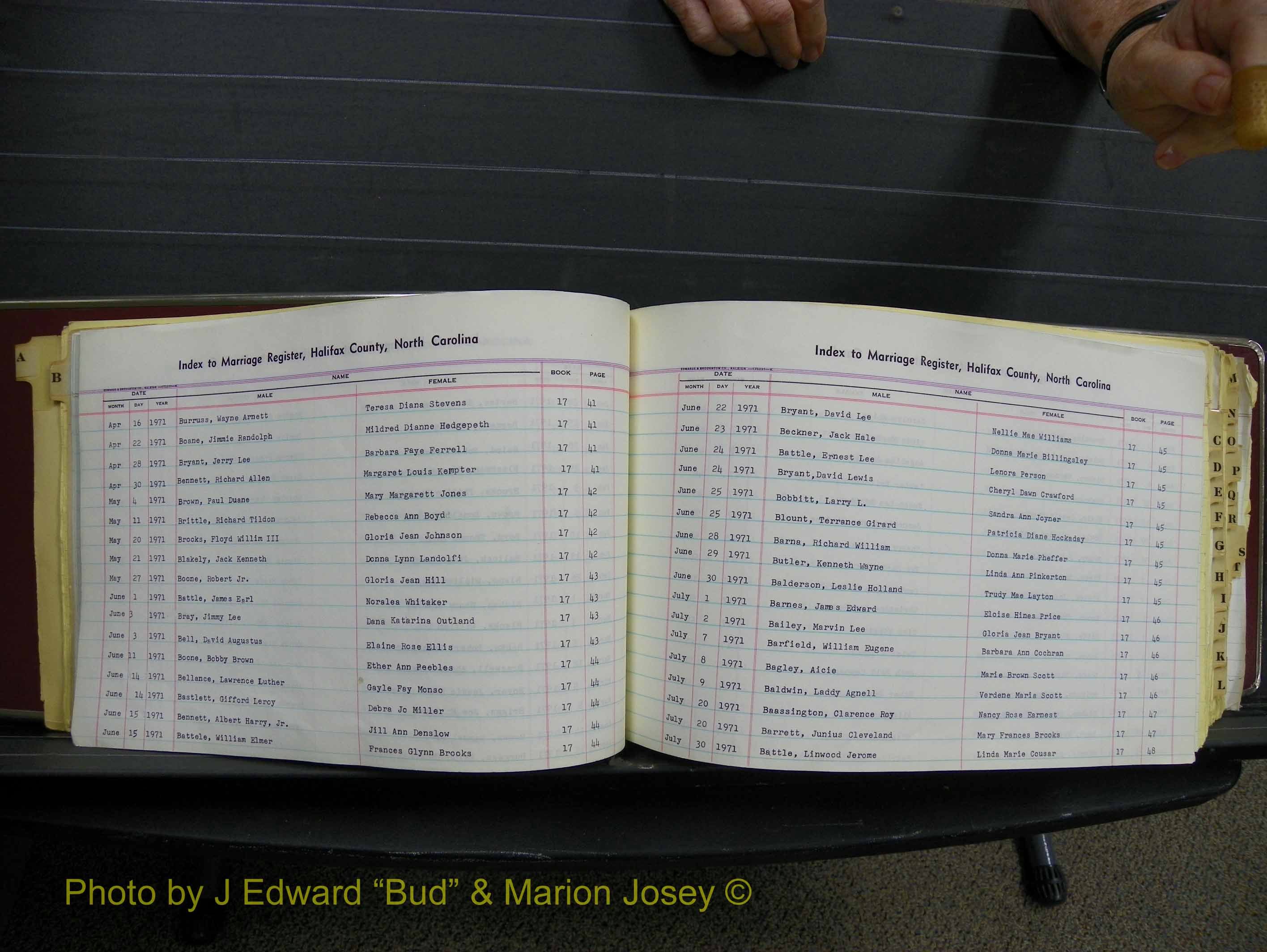Halifax Marriage Index, 1963-1979 Index B25.JPG
