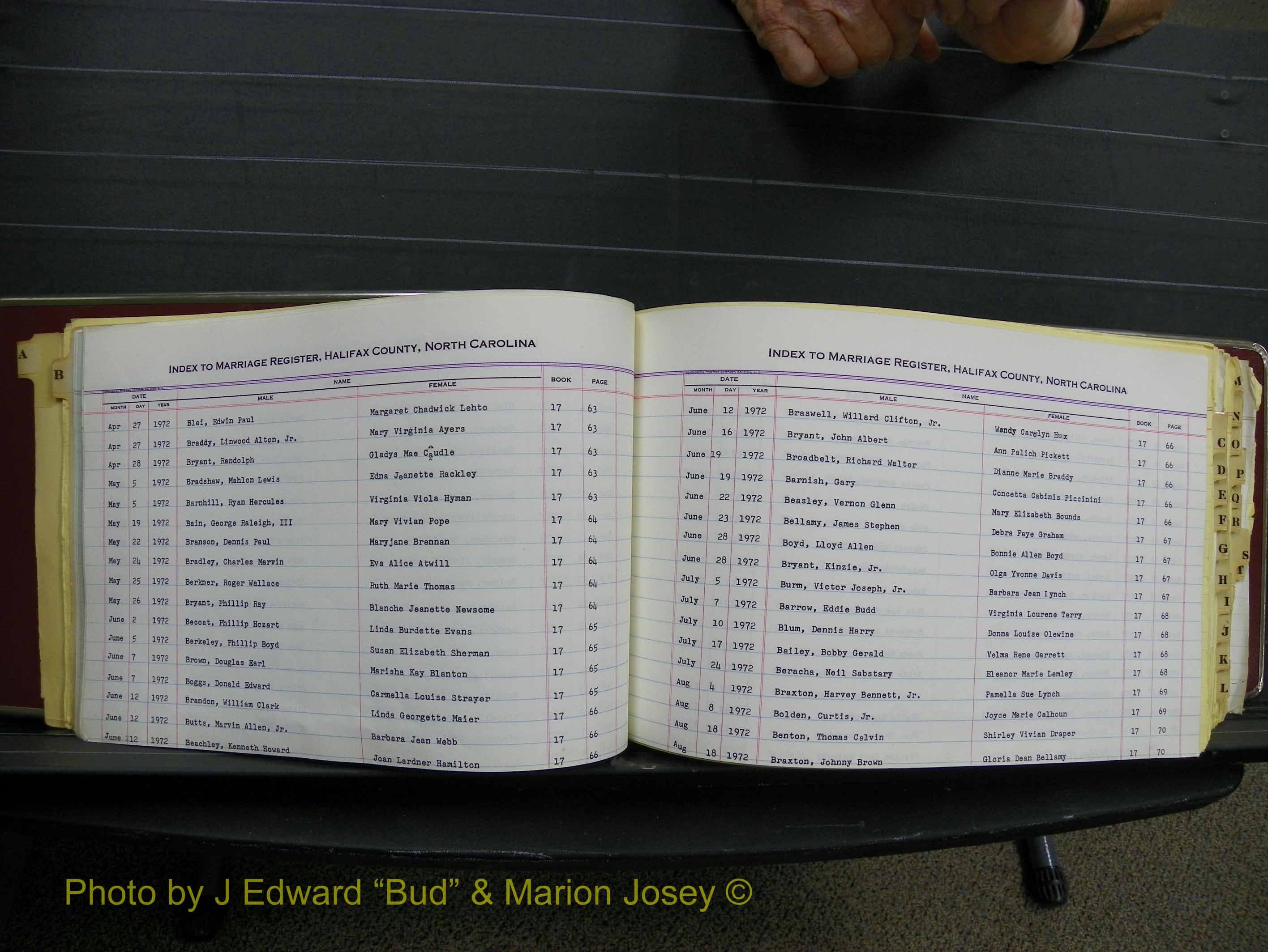 Halifax Marriage Index, 1963-1979 Index B28.JPG