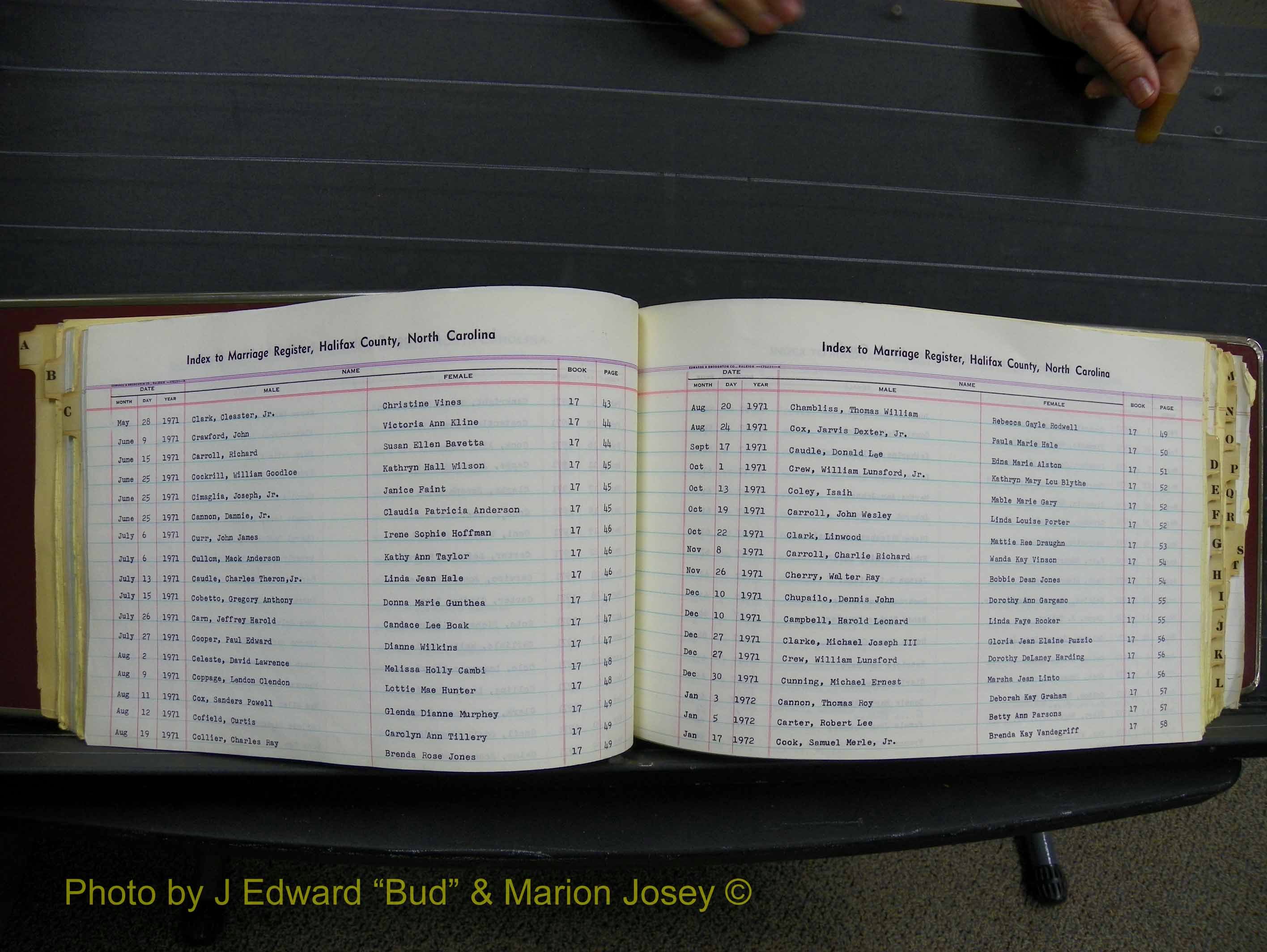 Halifax Marriage Index, 1963-1979 Index C19.JPG