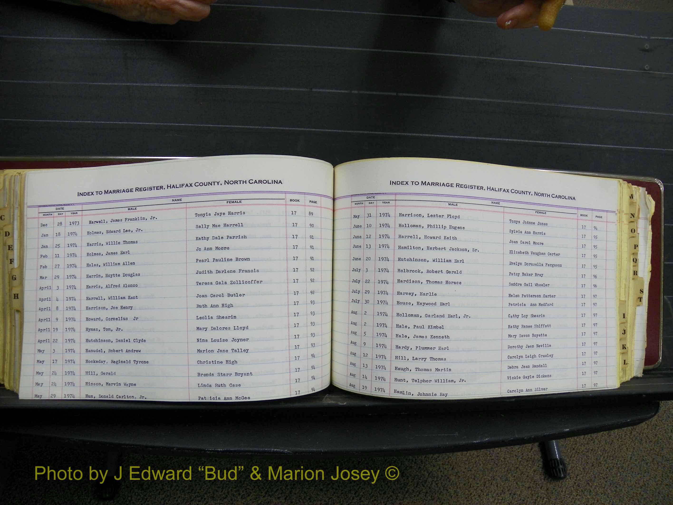 Halifax Marriage Index, 1963-1979 Index H25.JPG