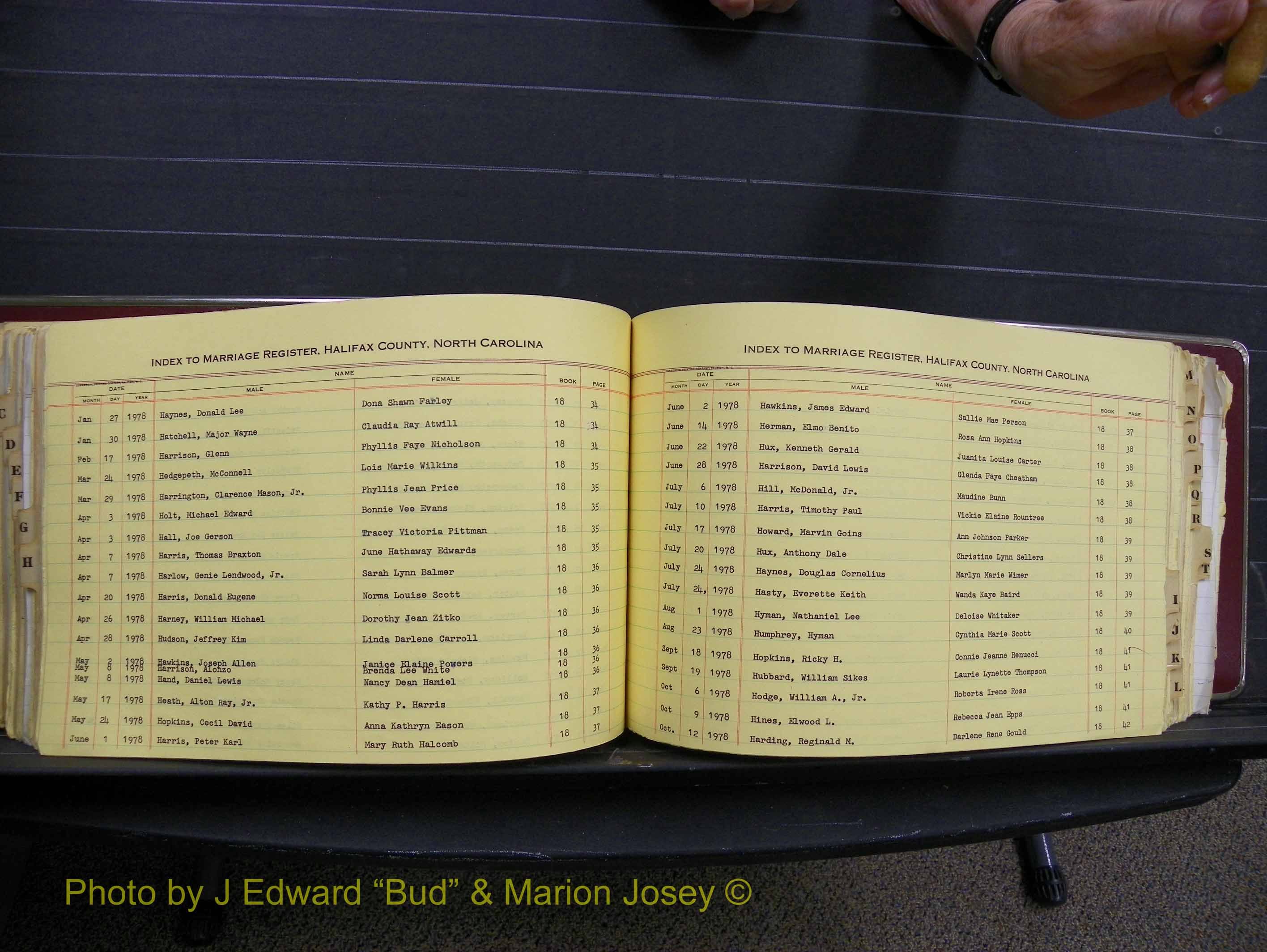 Halifax Marriage Index, 1963-1979 Index H33.JPG