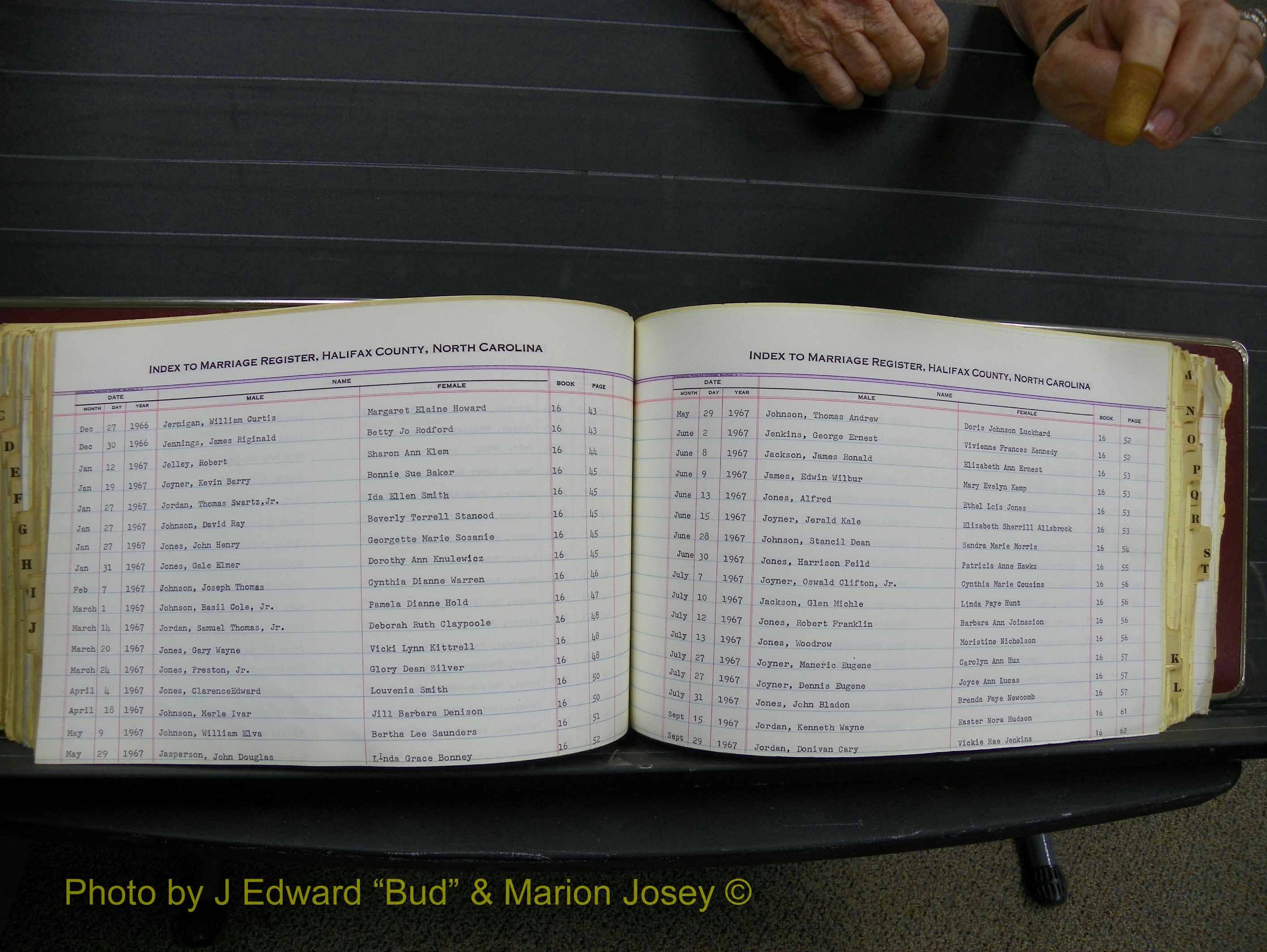 Halifax Marriage Index, 1963-1979 Index J05.JPG