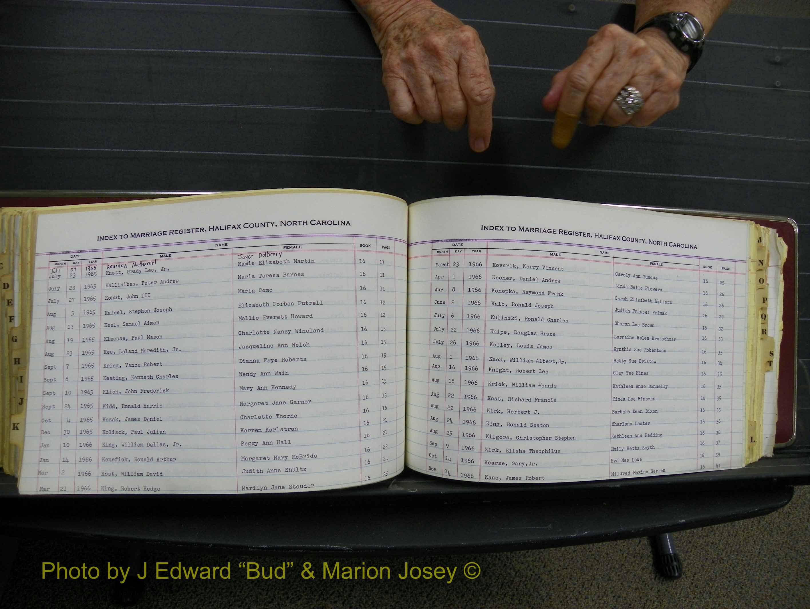 Halifax Marriage Index, 1963-1979 Index K03b.JPG